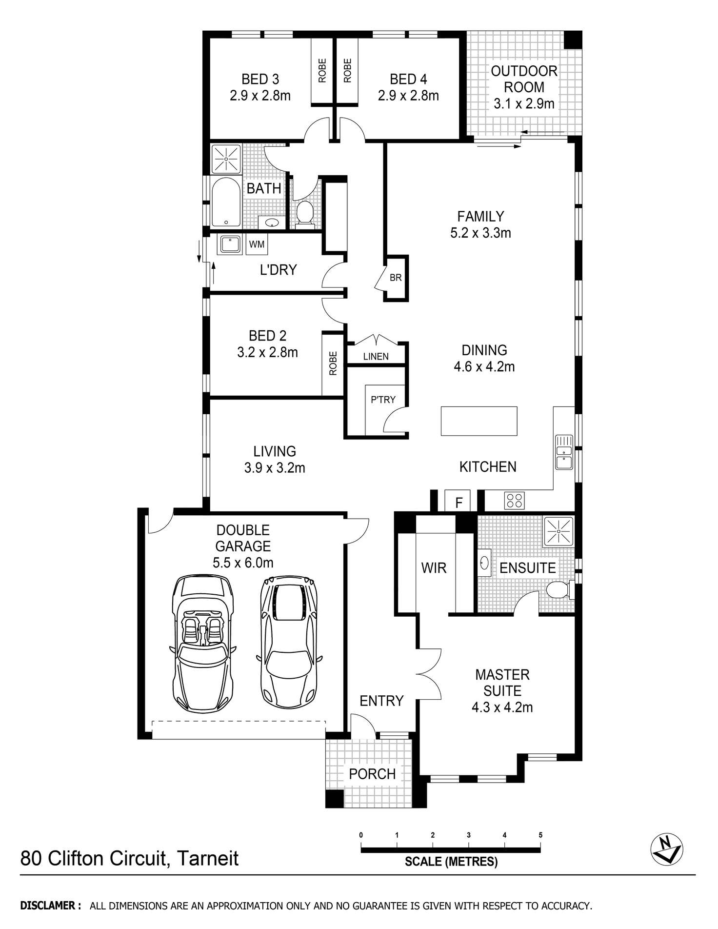 Floorplan of Homely house listing, 80 Clifton Circuit, Tarneit VIC 3029