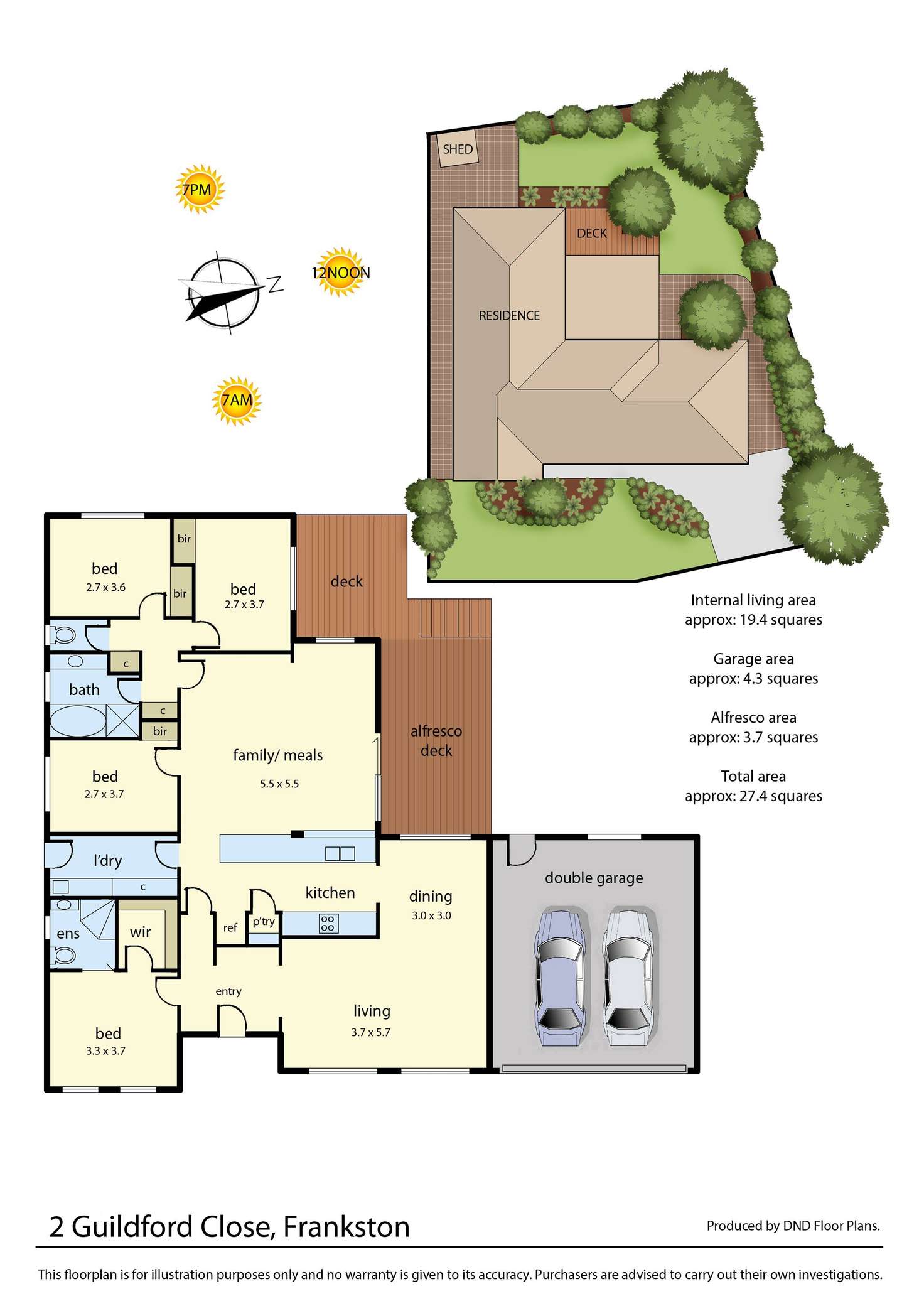 Floorplan of Homely house listing, 2 Guildford Close, Frankston VIC 3199