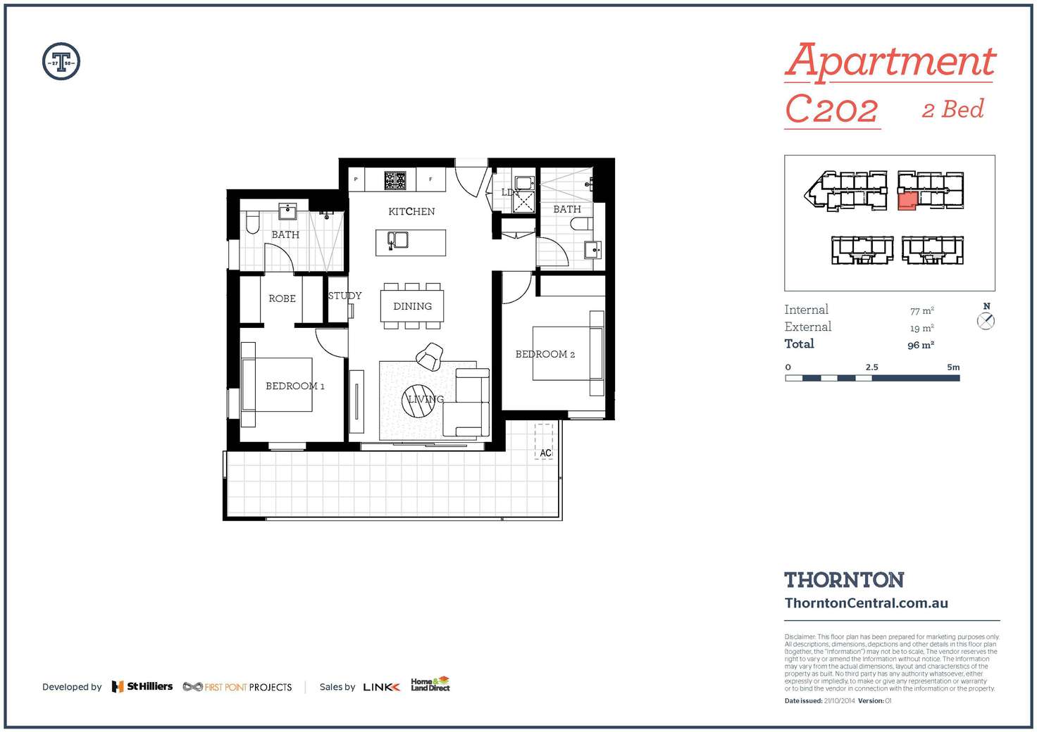 Floorplan of Homely apartment listing, 202/101C Lord Sheffield Circuit, Penrith NSW 2750