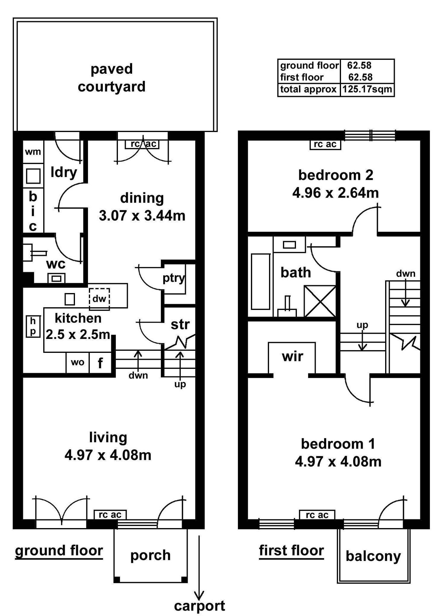 Floorplan of Homely townhouse listing, 8/118 Brougham Place, North Adelaide SA 5006