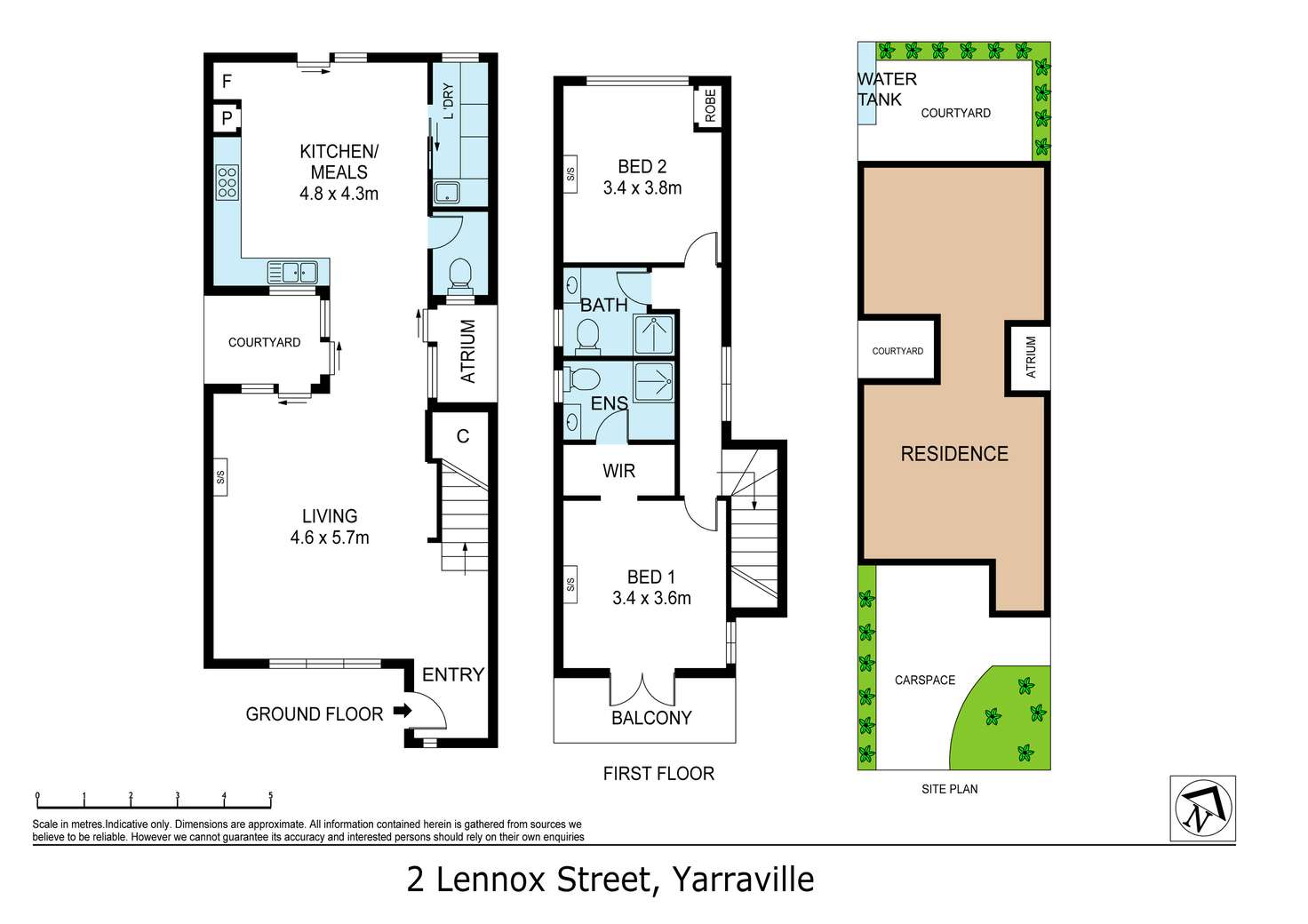 Floorplan of Homely townhouse listing, 2 Lennox Street, Yarraville VIC 3013