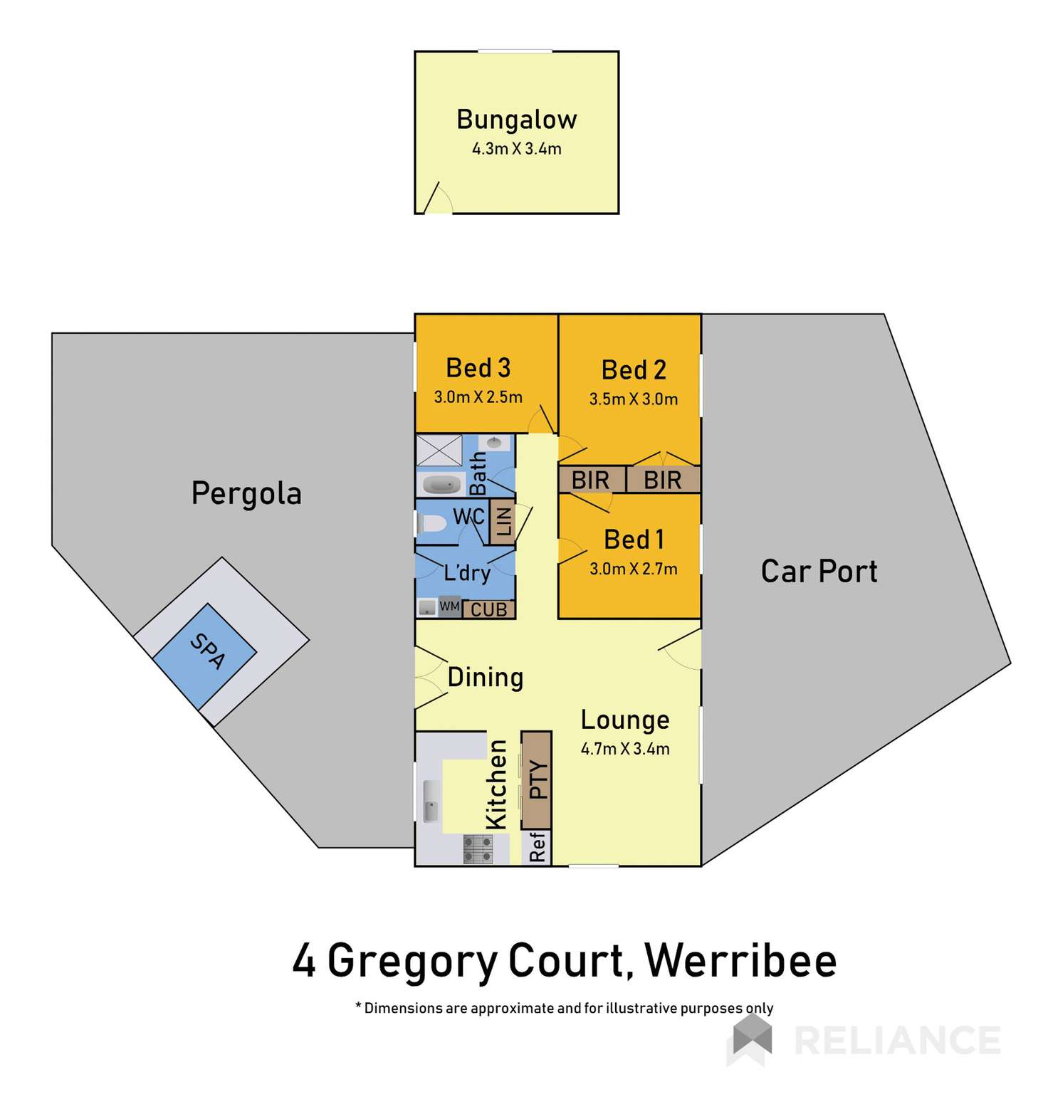 Floorplan of Homely house listing, 4 Gregory Court, Werribee VIC 3030