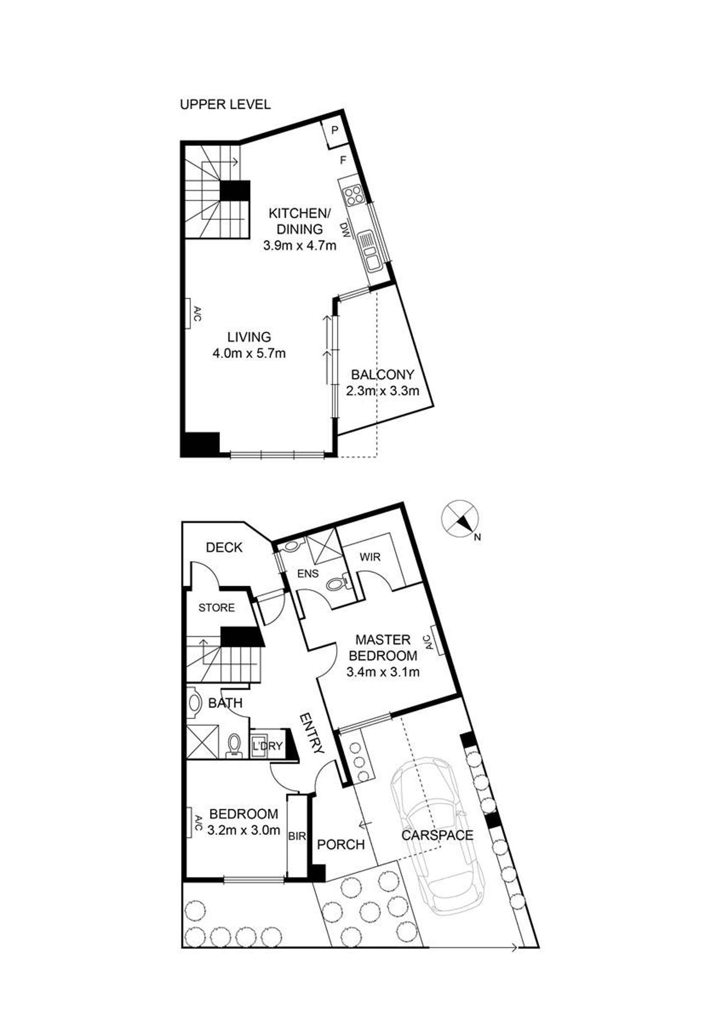 Floorplan of Homely townhouse listing, 2/1B Sydenham Street, Seddon VIC 3011