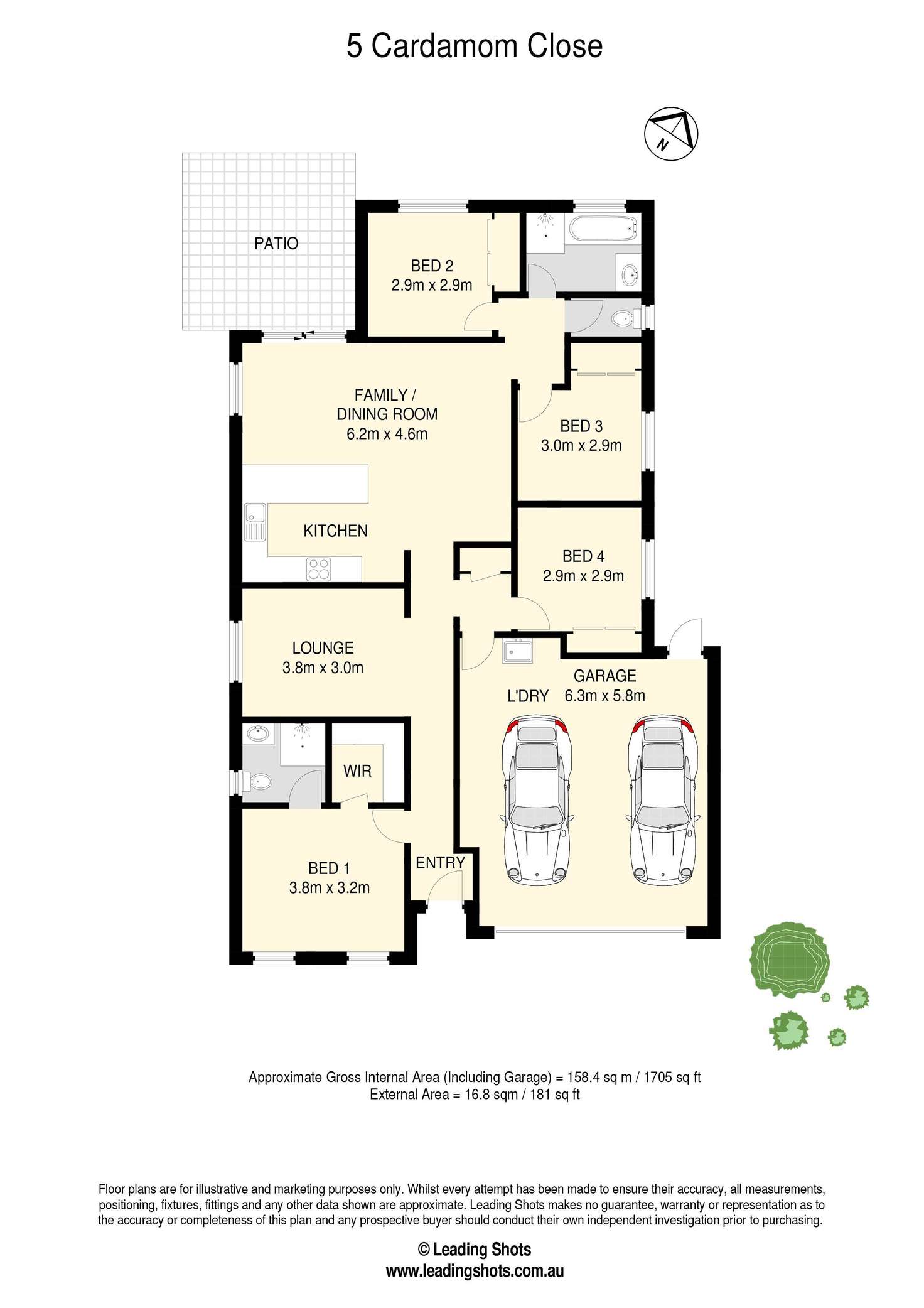 Floorplan of Homely house listing, 5 Cardamom Close, Griffin QLD 4503