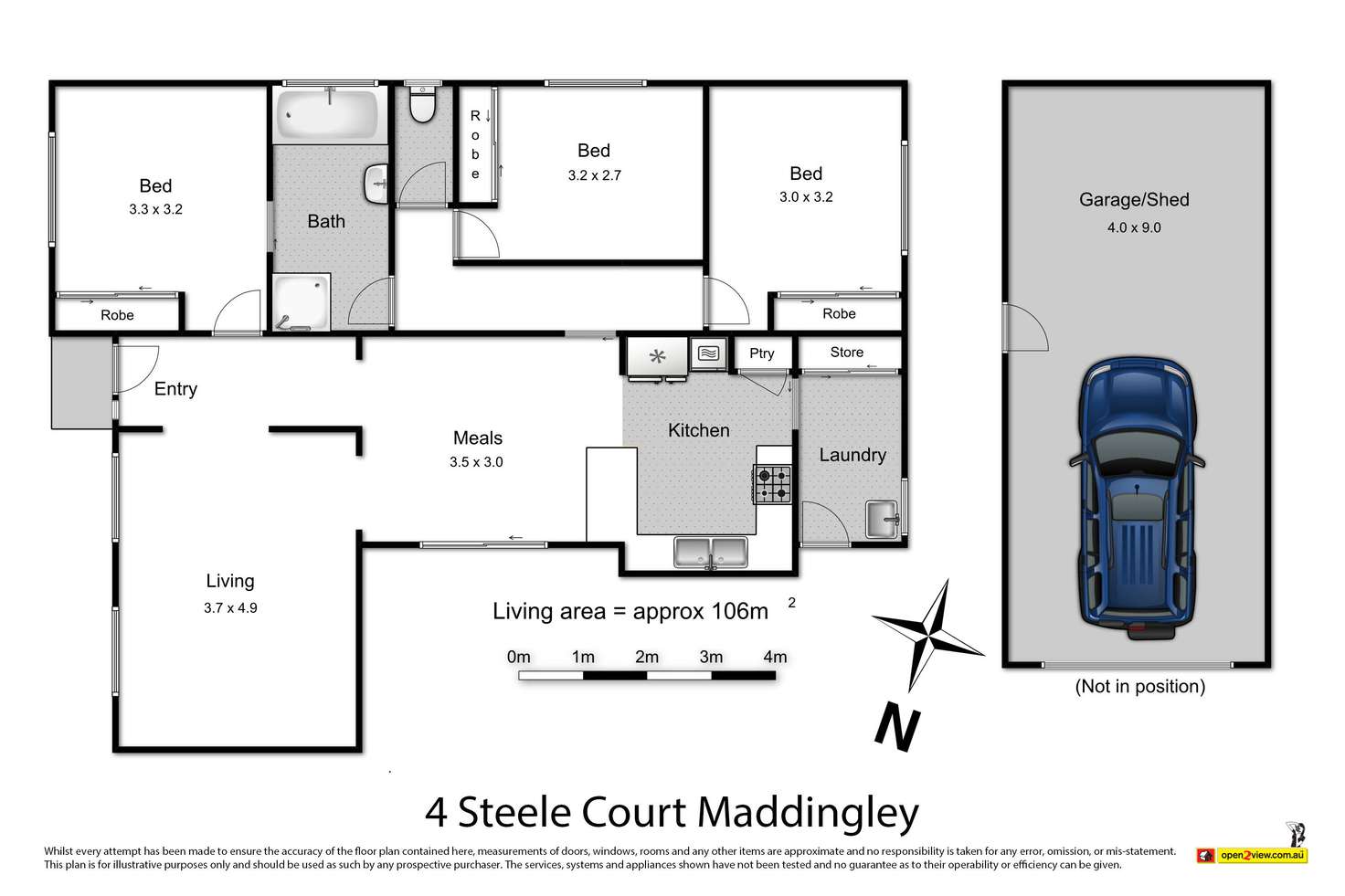 Floorplan of Homely house listing, 4 Steele Court, Bacchus Marsh VIC 3340