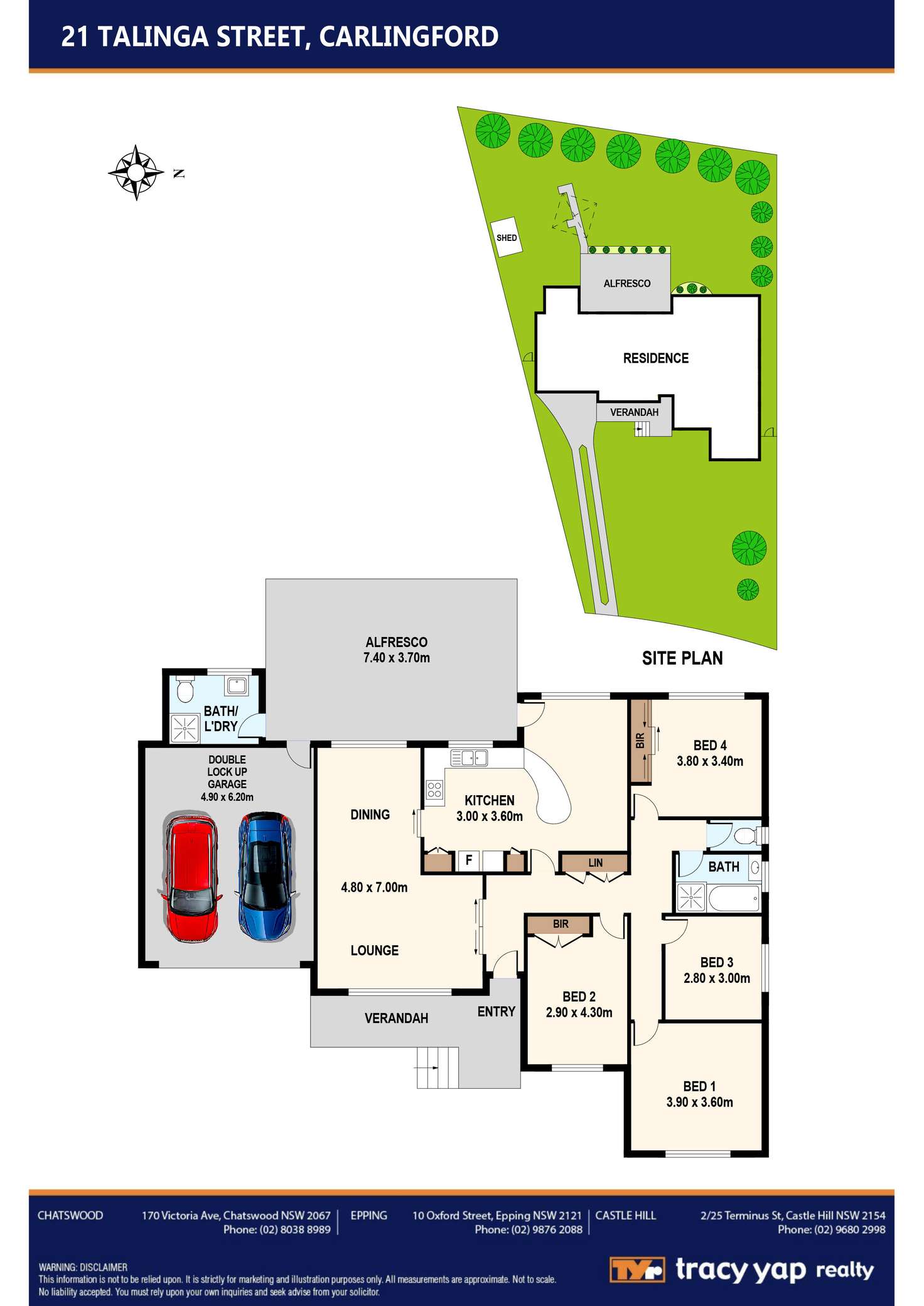 Floorplan of Homely house listing, 21 Talinga Street, Carlingford NSW 2118