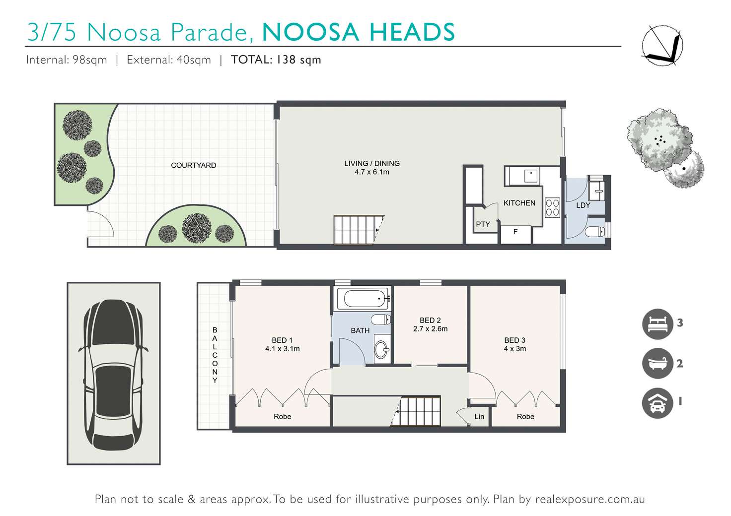 Floorplan of Homely apartment listing, 3/75 Noosa Parade, Noosa Heads QLD 4567