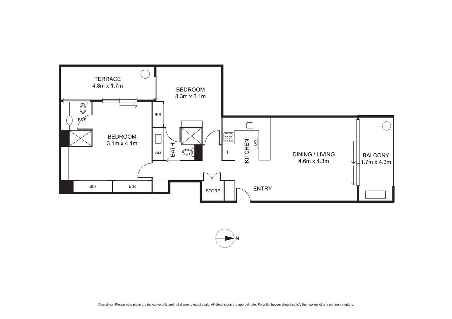 Floorplan of Homely apartment listing, G01/4 Atkin Street, North Melbourne VIC 3051