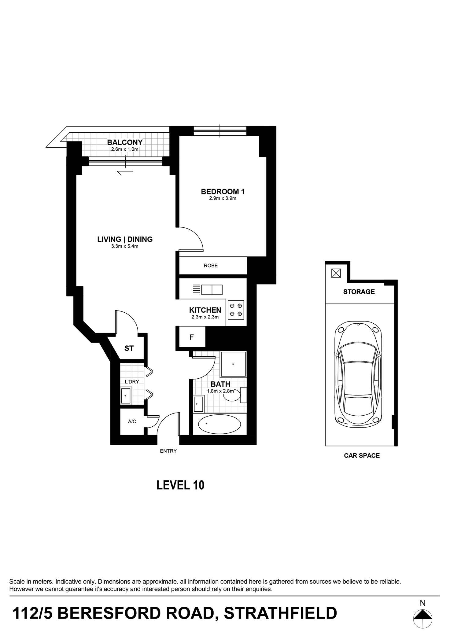 Floorplan of Homely apartment listing, 112/5-7 Beresford Road, Strathfield NSW 2135
