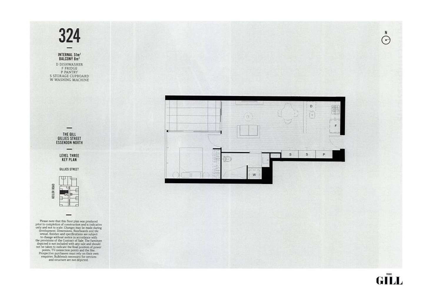 Floorplan of Homely apartment listing, 324/2 Gillies Street, Essendon North VIC 3041