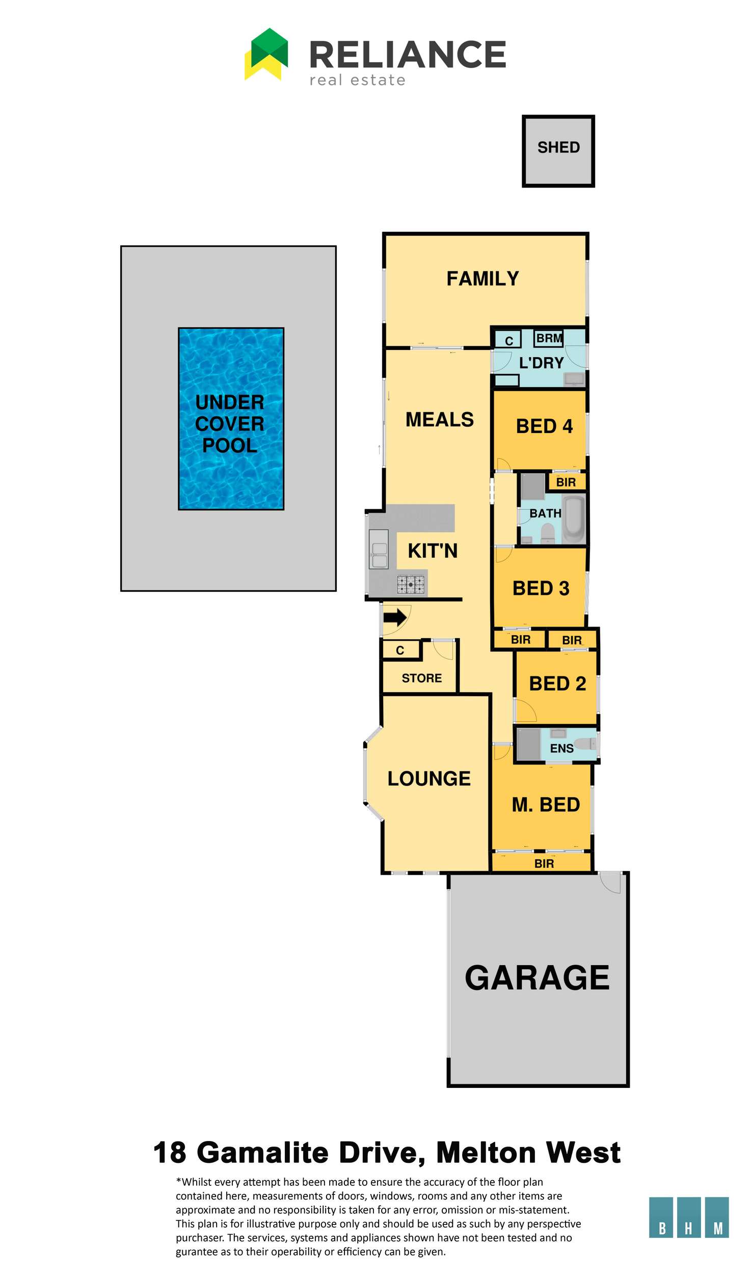 Floorplan of Homely house listing, 18 Gamalite Drive, Harkness VIC 3337