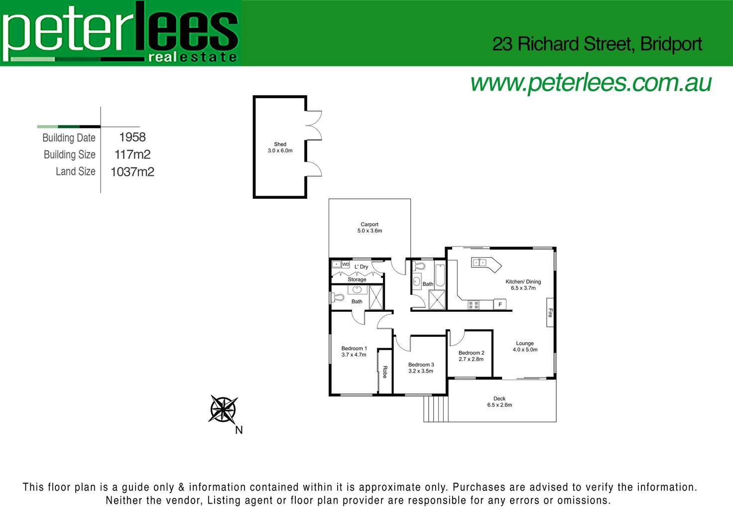 Floorplan of Homely house listing, 23 Richard Street, Bridport TAS 7262