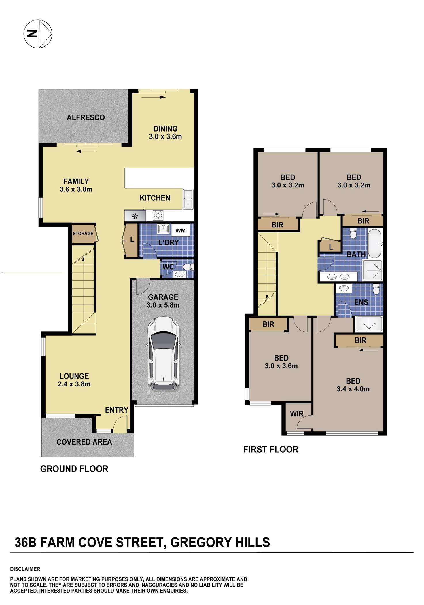 Floorplan of Homely house listing, 36B Farm Cove Street, Gregory Hills NSW 2557