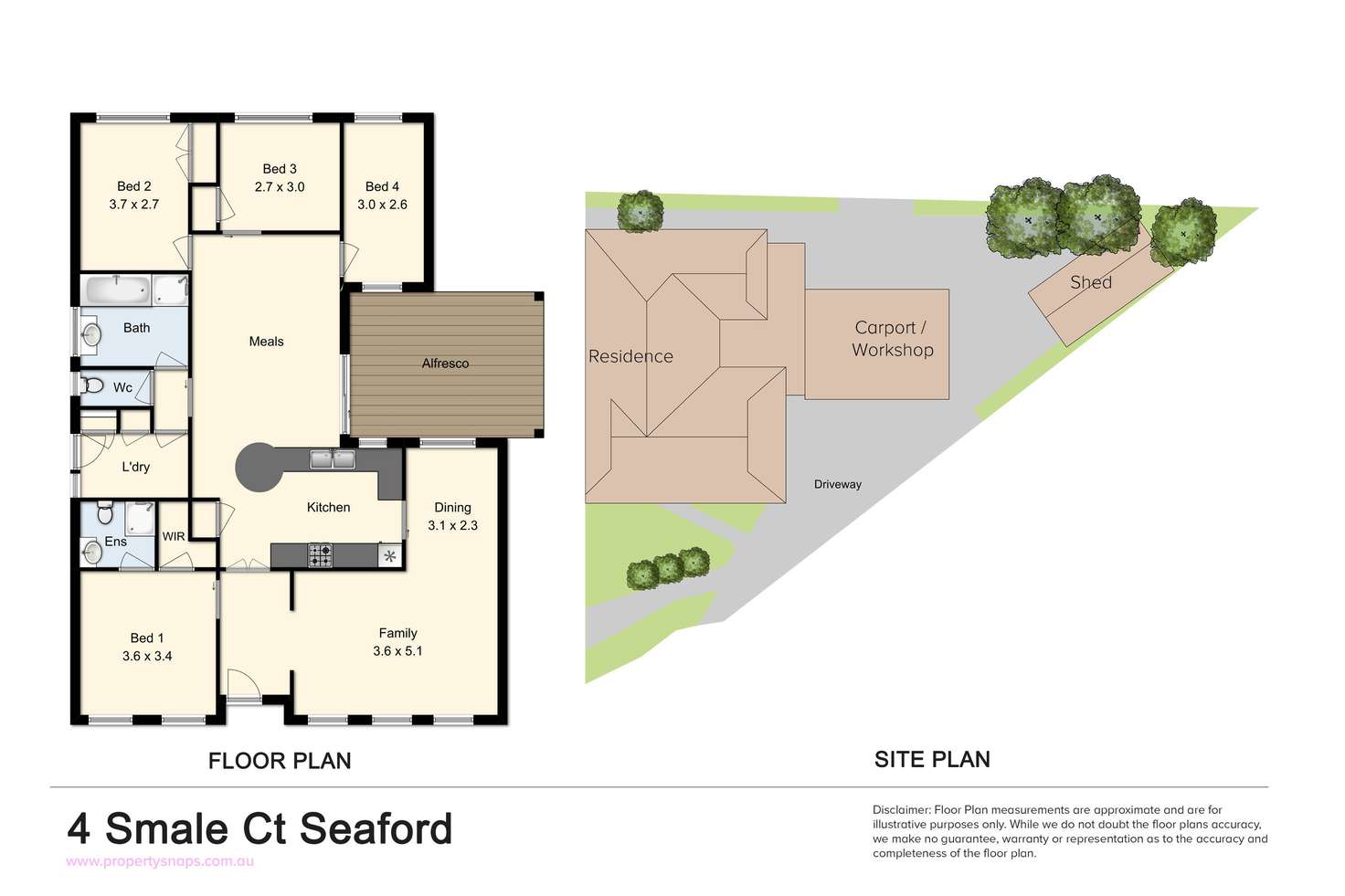 Floorplan of Homely house listing, 4 Smale Court, Seaford VIC 3198