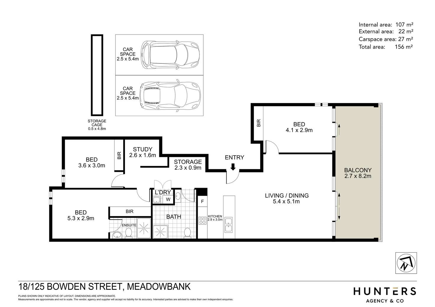 Floorplan of Homely unit listing, 18/125 Bowden Street, Meadowbank NSW 2114