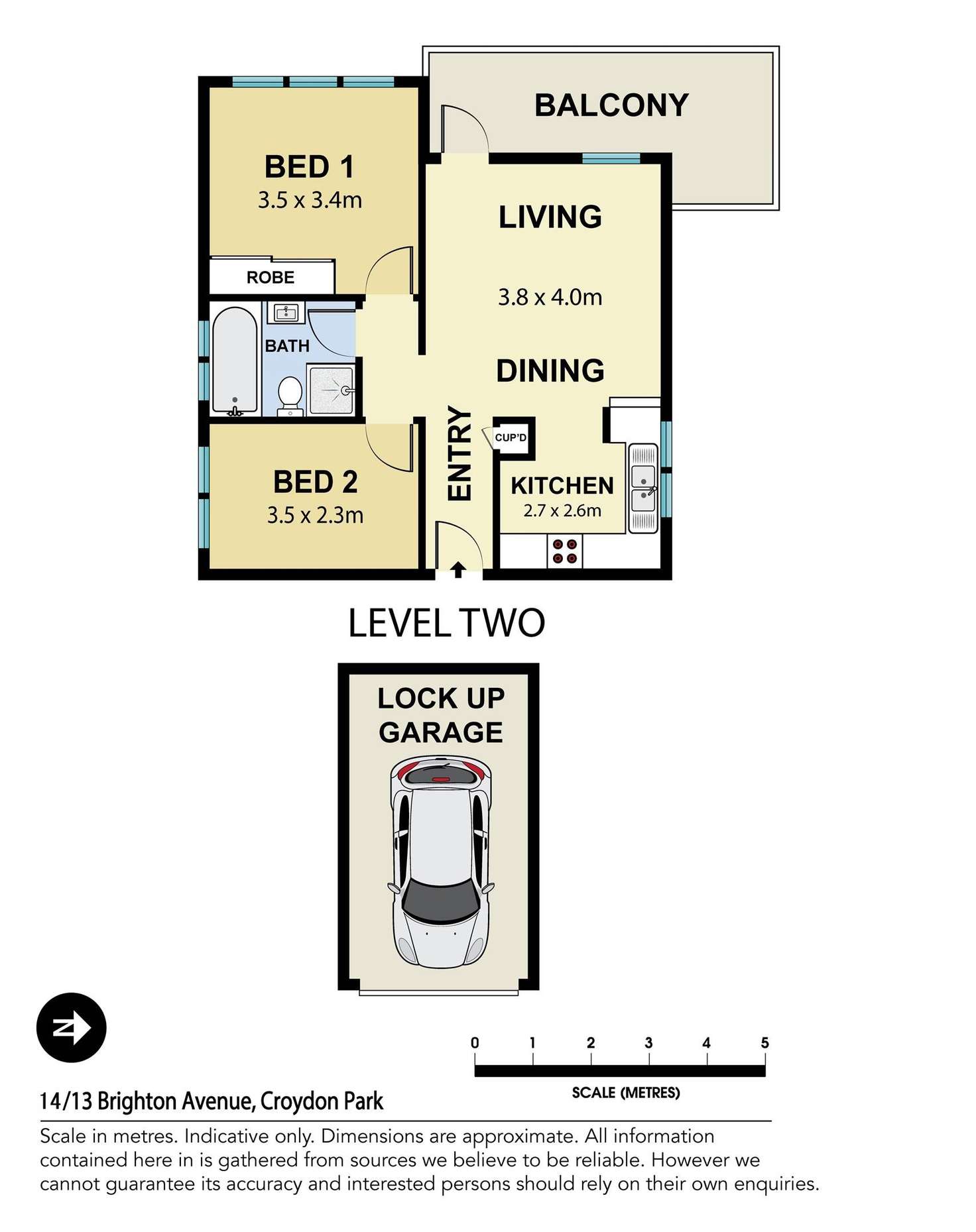 Floorplan of Homely unit listing, Unit 14/13 Brighton Avenue, Croydon Park NSW 2133
