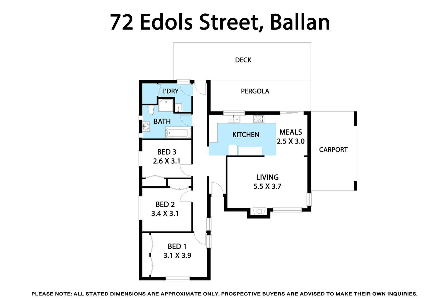 Floorplan of Homely house listing, 72 Edols Street, Ballan VIC 3342