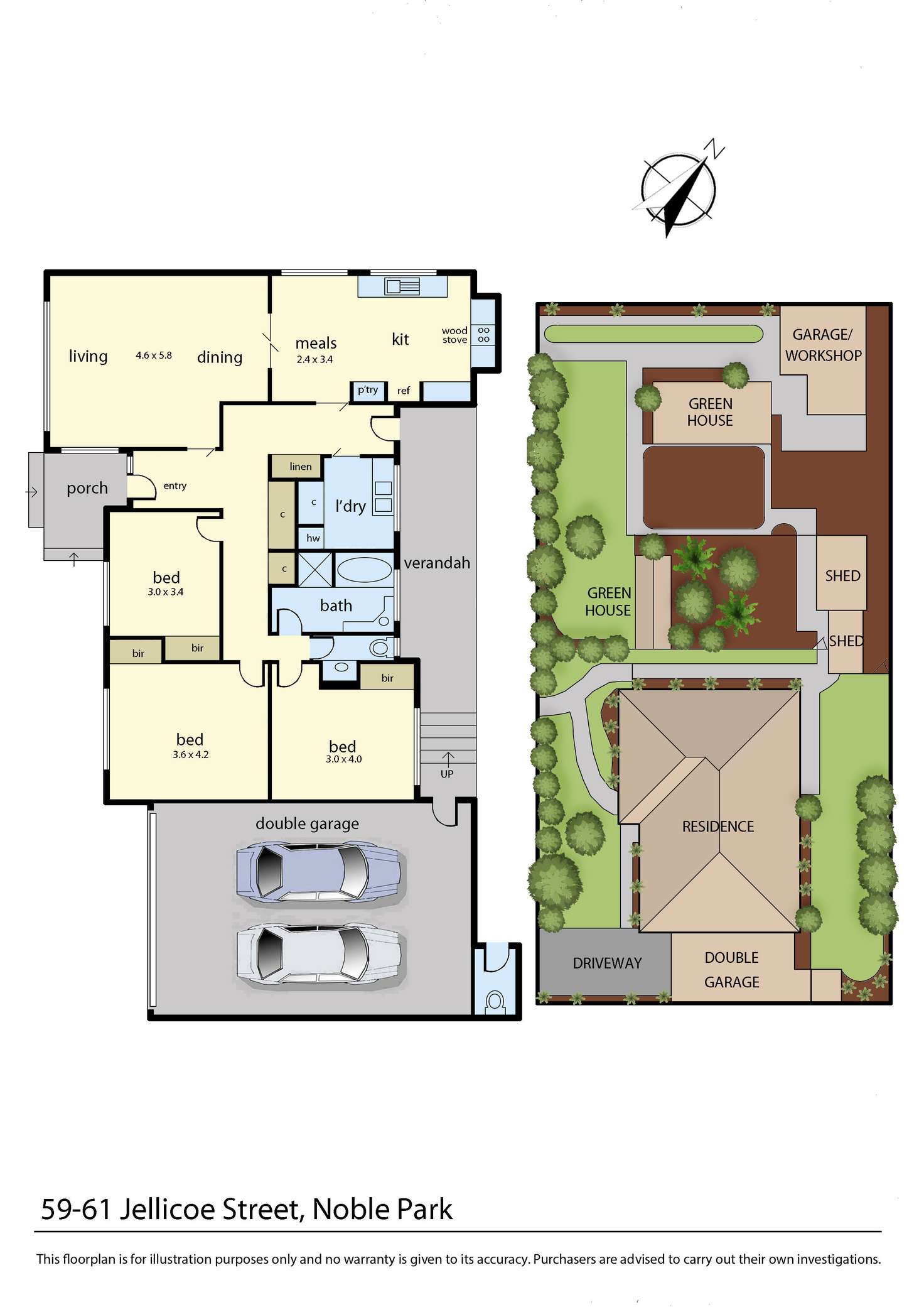 Floorplan of Homely house listing, 59-61 Jellicoe Street, Noble Park VIC 3174