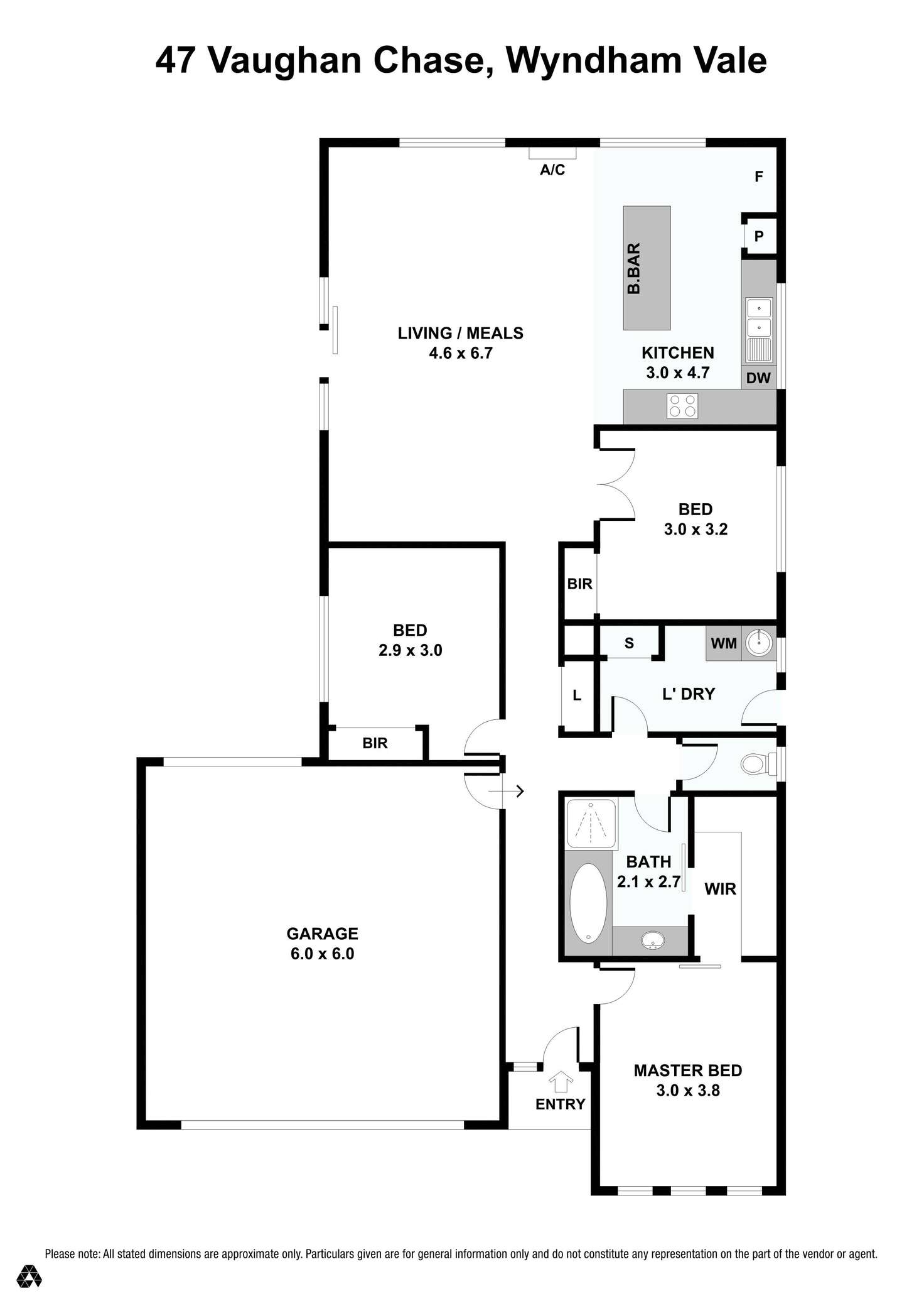 Floorplan of Homely house listing, 47 Vaughan Chase, Wyndham Vale VIC 3024