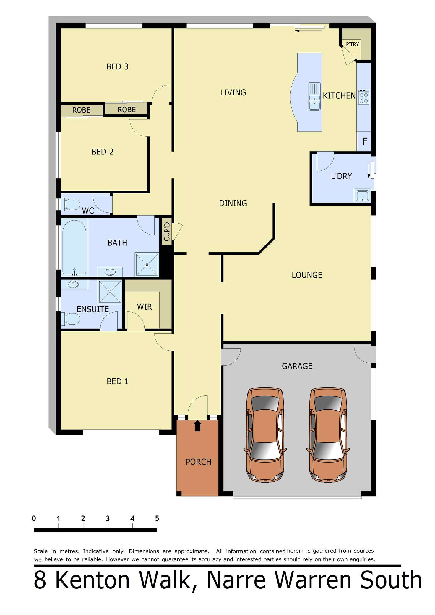 Floorplan of Homely house listing, 8 Kenton Walk, Narre Warren South VIC 3805
