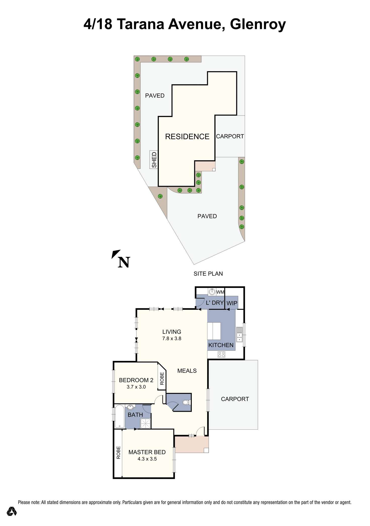Floorplan of Homely unit listing, 4/18 Tarana Avenue, Glenroy VIC 3046
