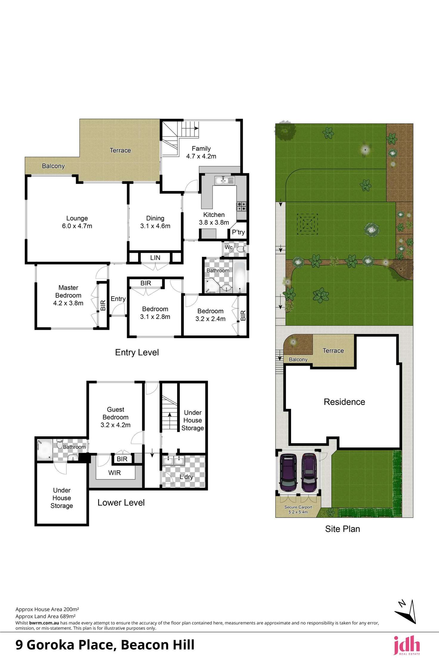 Floorplan of Homely house listing, 9 Goroka Place, Beacon Hill NSW 2100