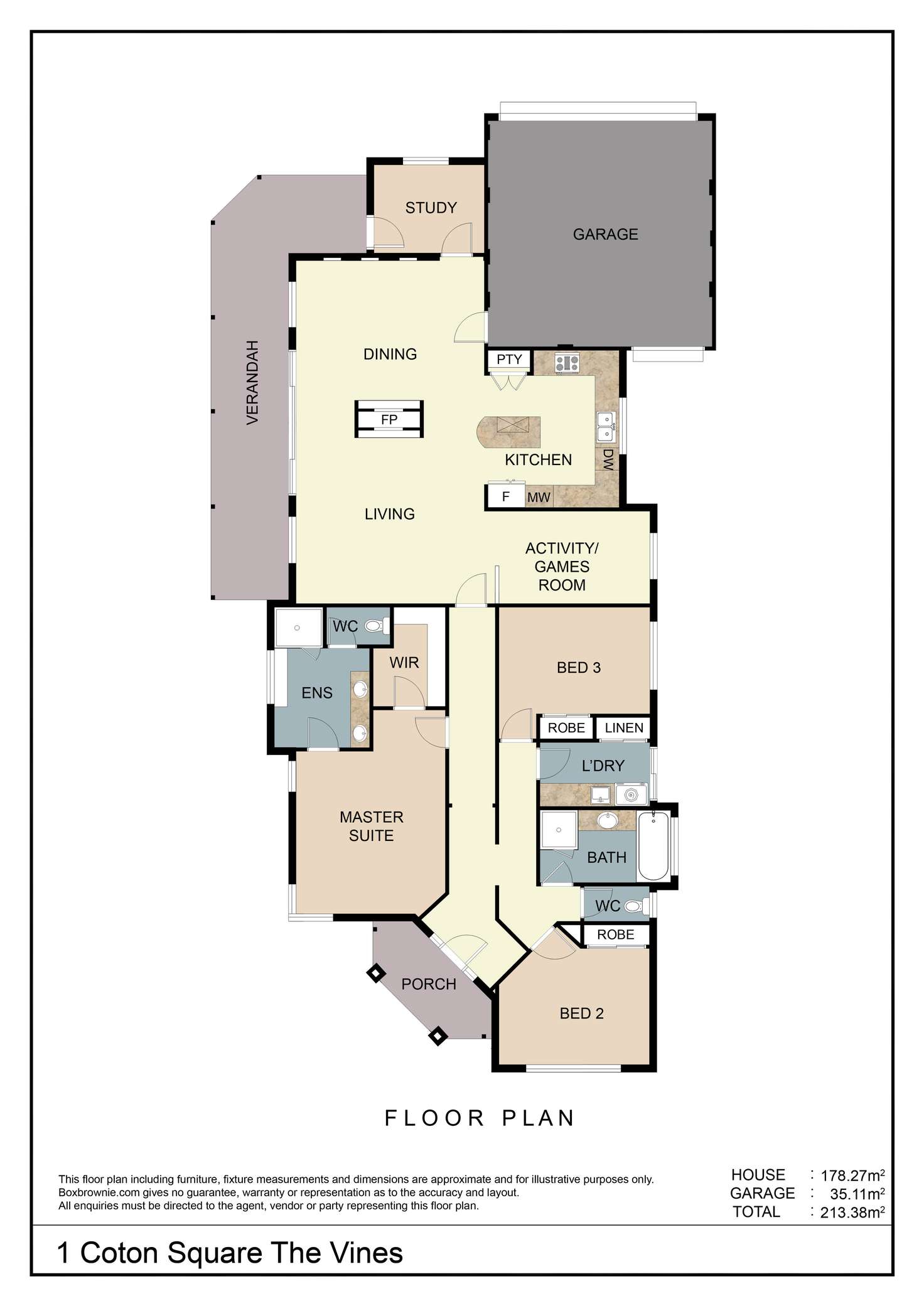 Floorplan of Homely house listing, 1 Coton Square, The Vines WA 6069