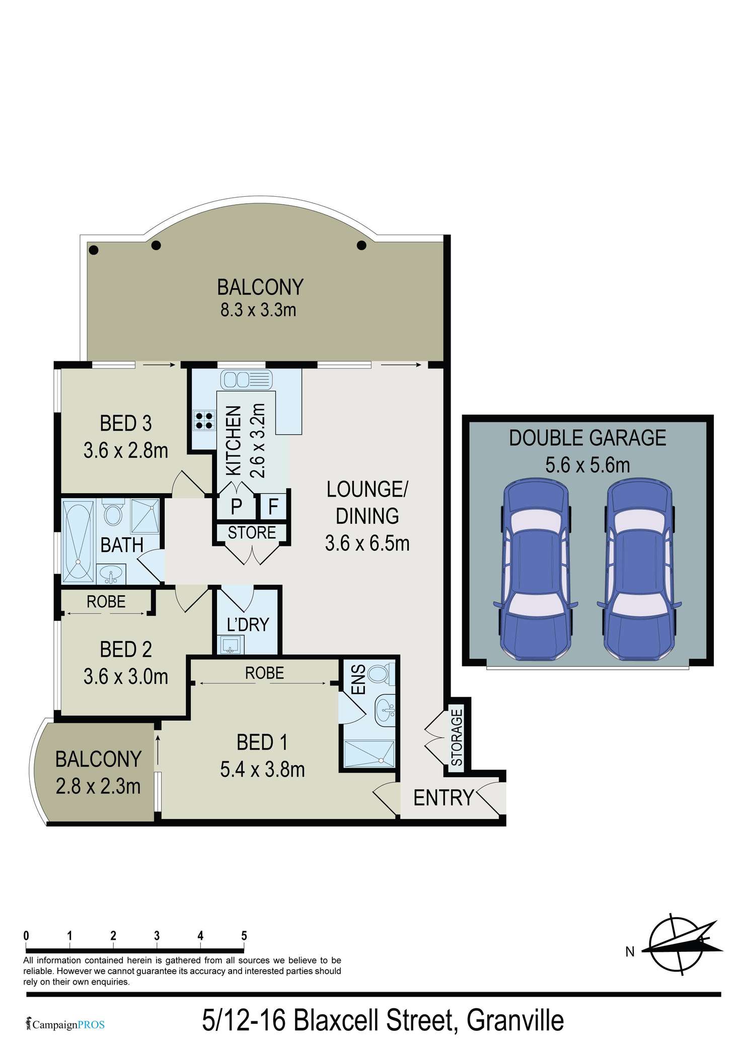 Floorplan of Homely unit listing, 5/12-16 Blaxcell Street, Granville NSW 2142