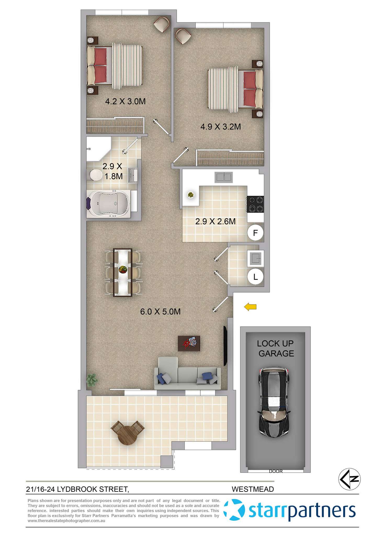Floorplan of Homely apartment listing, 21/16-24 Lydbrook Street, Westmead NSW 2145