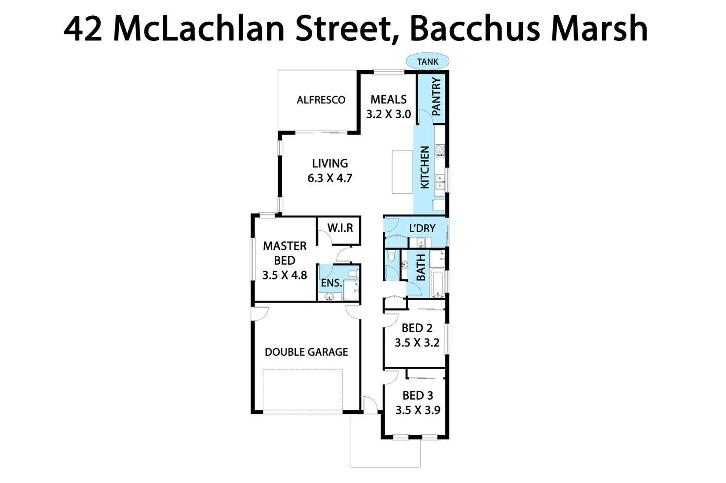 Floorplan of Homely house listing, 42 McLachlan Street, Bacchus Marsh VIC 3340