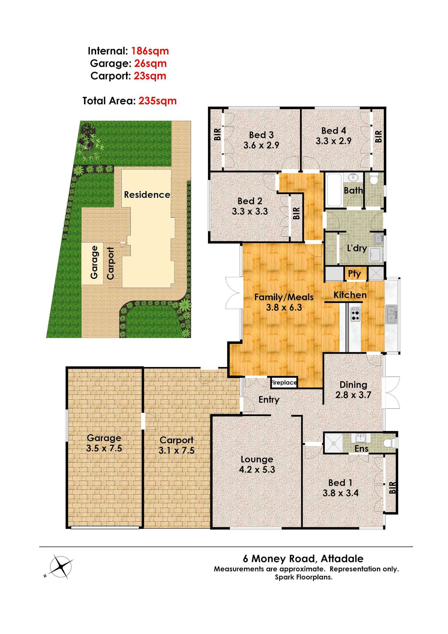 Floorplan of Homely house listing, 6 Money Road, Attadale WA 6156