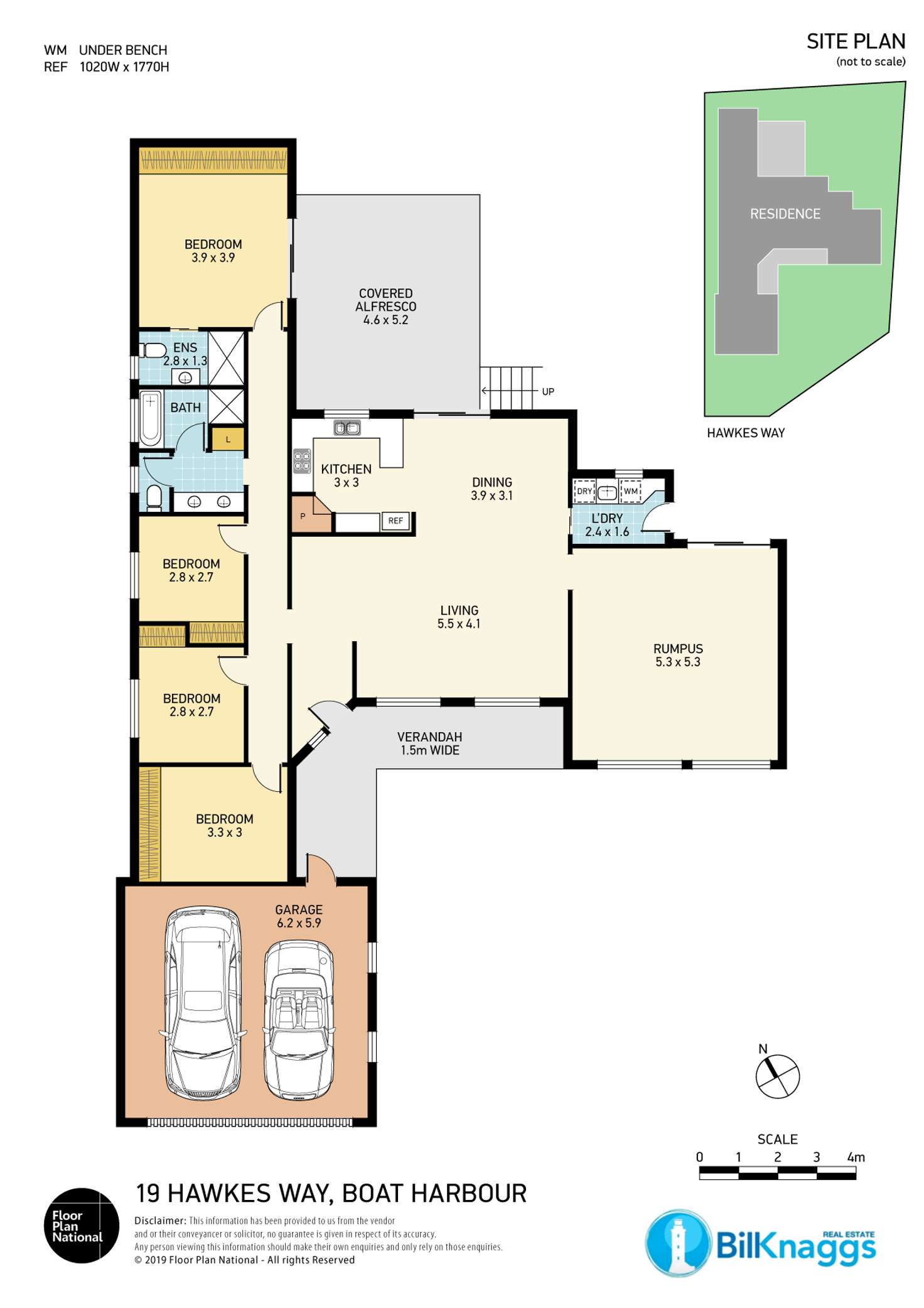 Floorplan of Homely house listing, 19 Hawkes Way, Boat Harbour NSW 2316