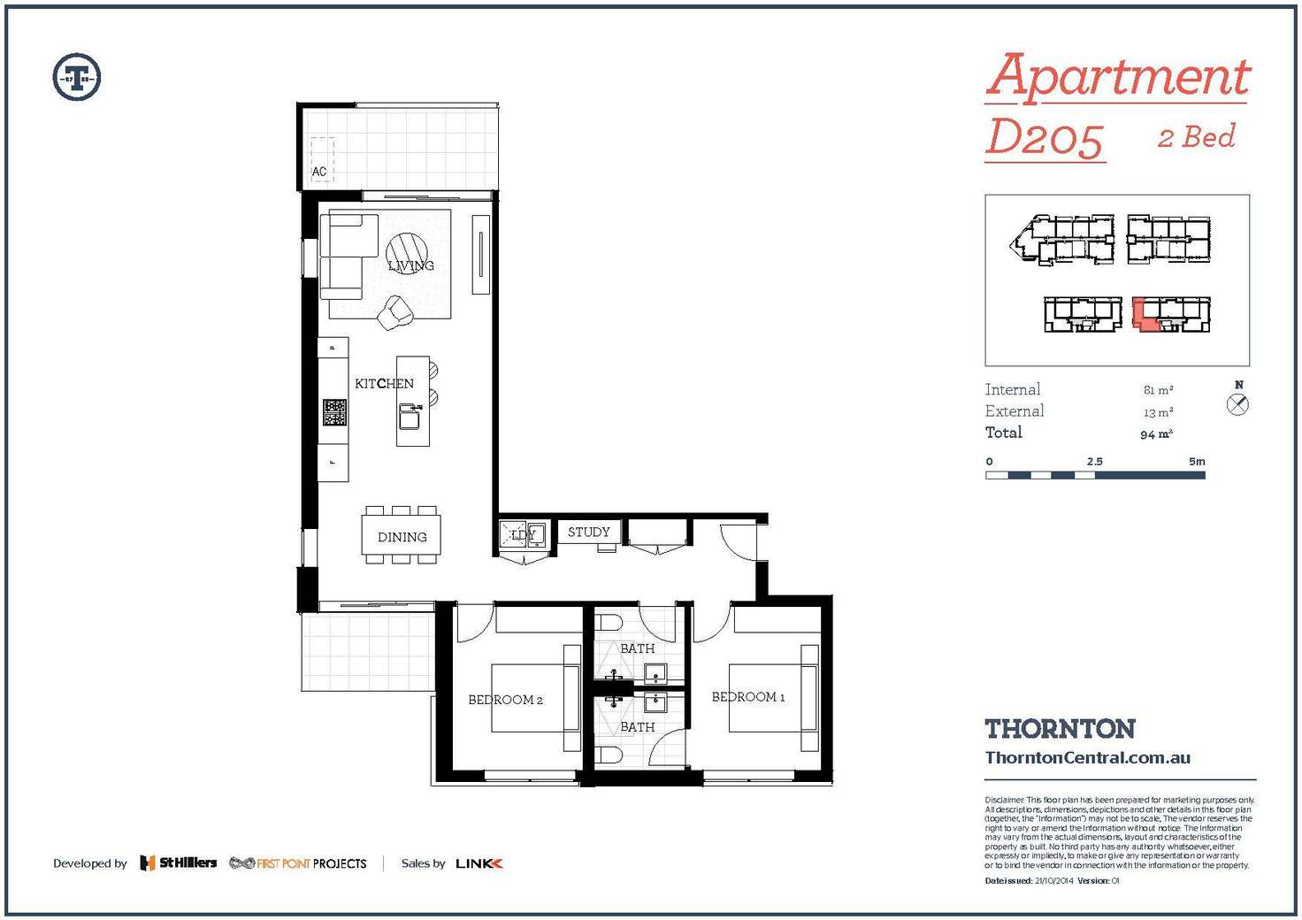 Floorplan of Homely apartment listing, 205/101D Lord Sheffield Circuit, Penrith NSW 2750