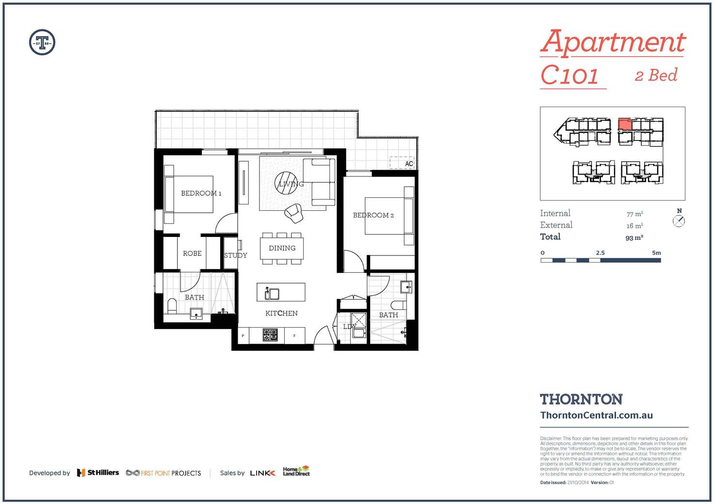 Floorplan of Homely apartment listing, 101/101C Lord Sheffield Circuit, Penrith NSW 2750