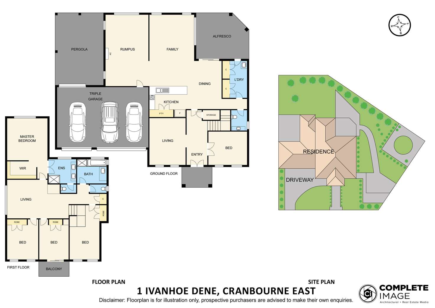 Floorplan of Homely house listing, 1 Ivanhoe Dene, Cranbourne VIC 3977