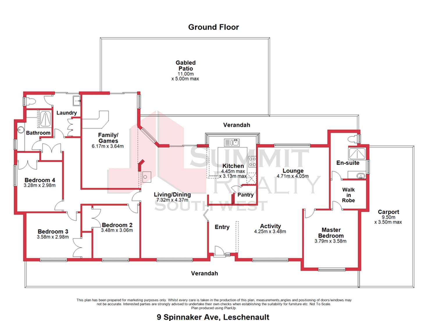 Floorplan of Homely house listing, 9 Spinnaker Drive, Leschenault WA 6233