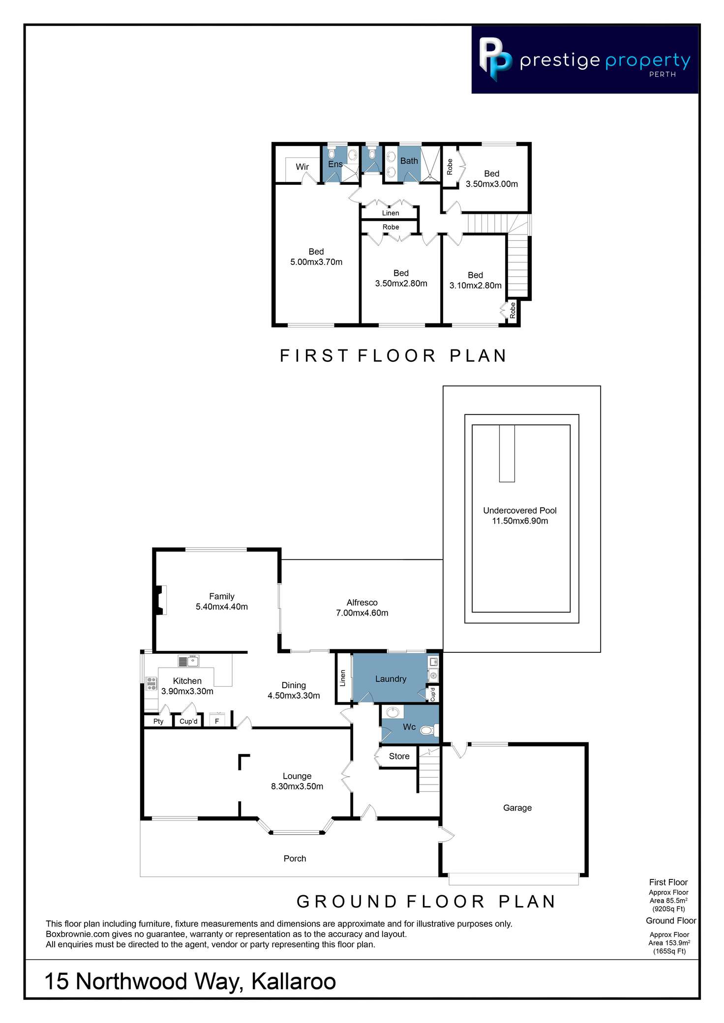 Floorplan of Homely house listing, 15 Northwood Way, Kallaroo WA 6025