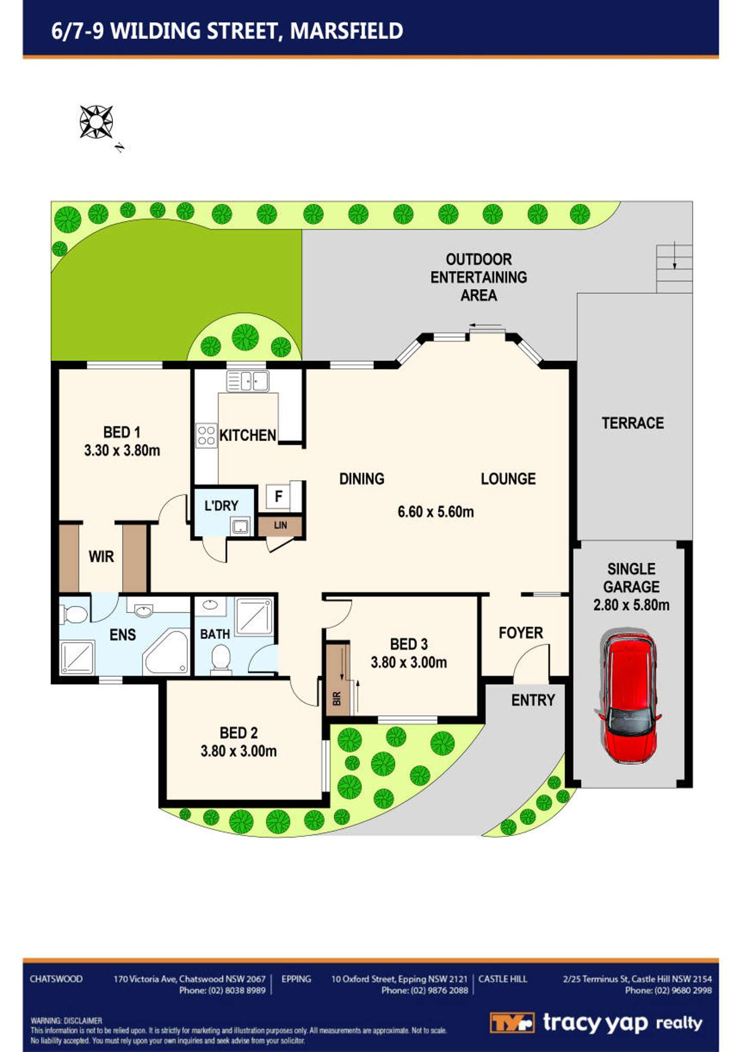 Floorplan of Homely villa listing, 6/7-9 Wilding Street, Marsfield NSW 2122