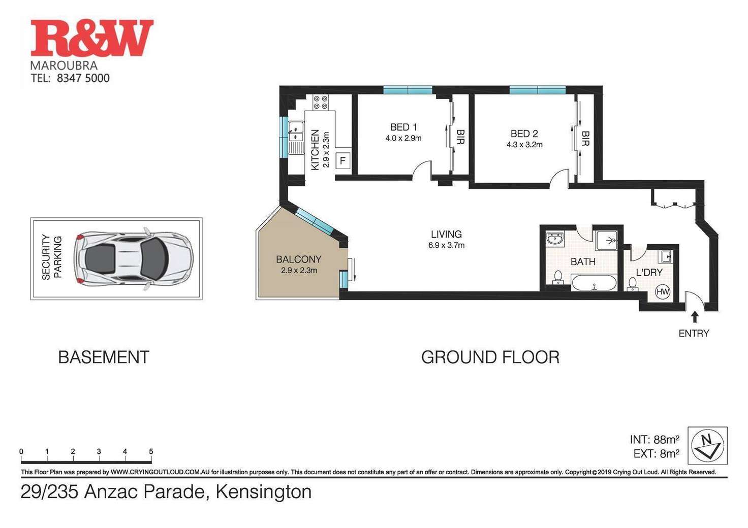 Floorplan of Homely apartment listing, 29/235 Anzac Parade, Kensington NSW 2033