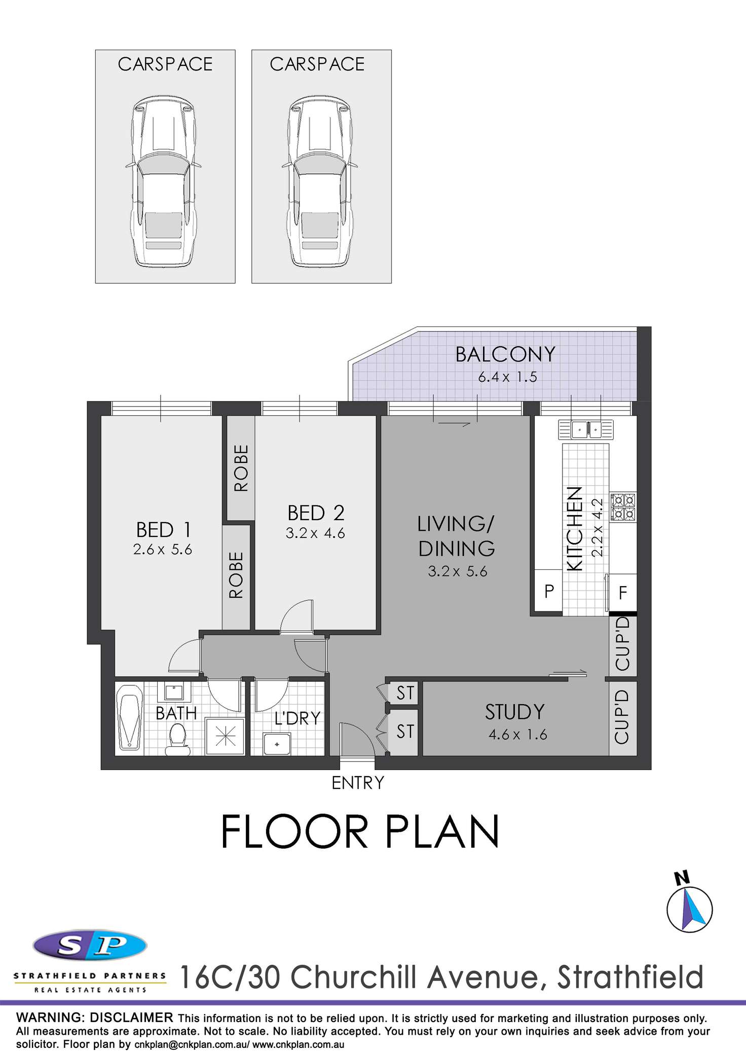 Floorplan of Homely apartment listing, 16C/30 Churchill Avenue, Strathfield NSW 2135