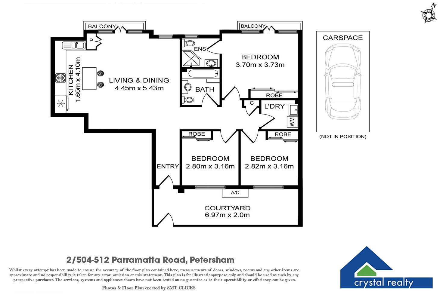 Floorplan of Homely unit listing, 2/504-512 Parramtatta Road, Petersham NSW 2049
