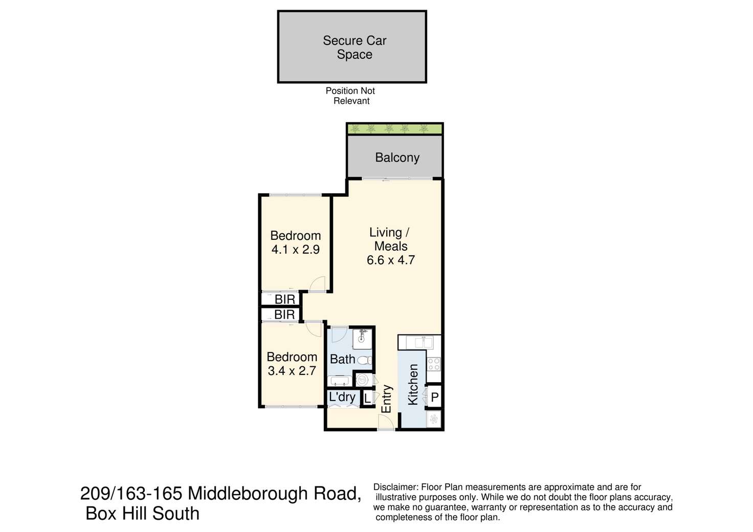 Floorplan of Homely apartment listing, 209/163-165 Middleborough Road, Box Hill South VIC 3128