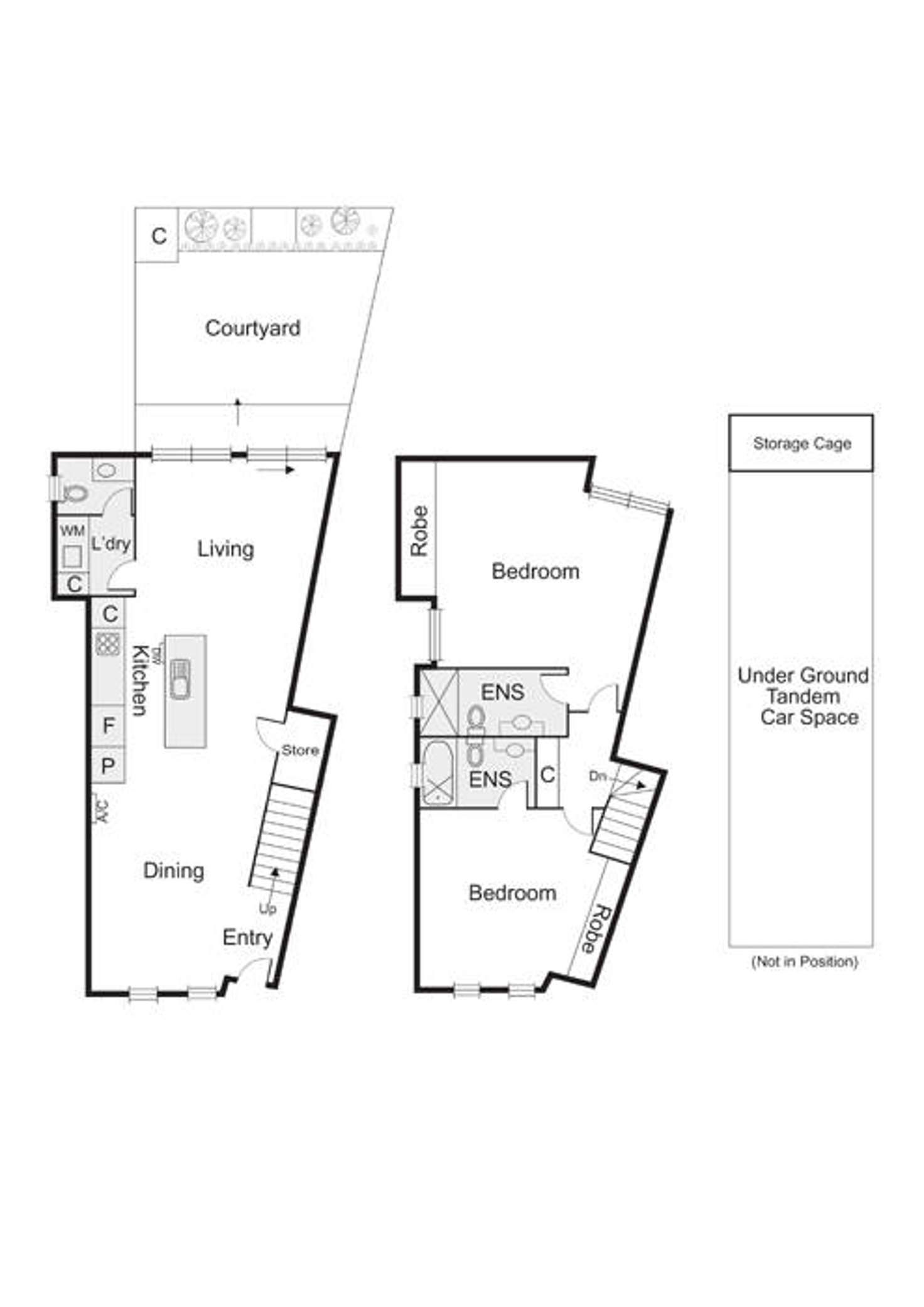 Floorplan of Homely townhouse listing, 23/97 Cruikshank Street, Port Melbourne VIC 3207