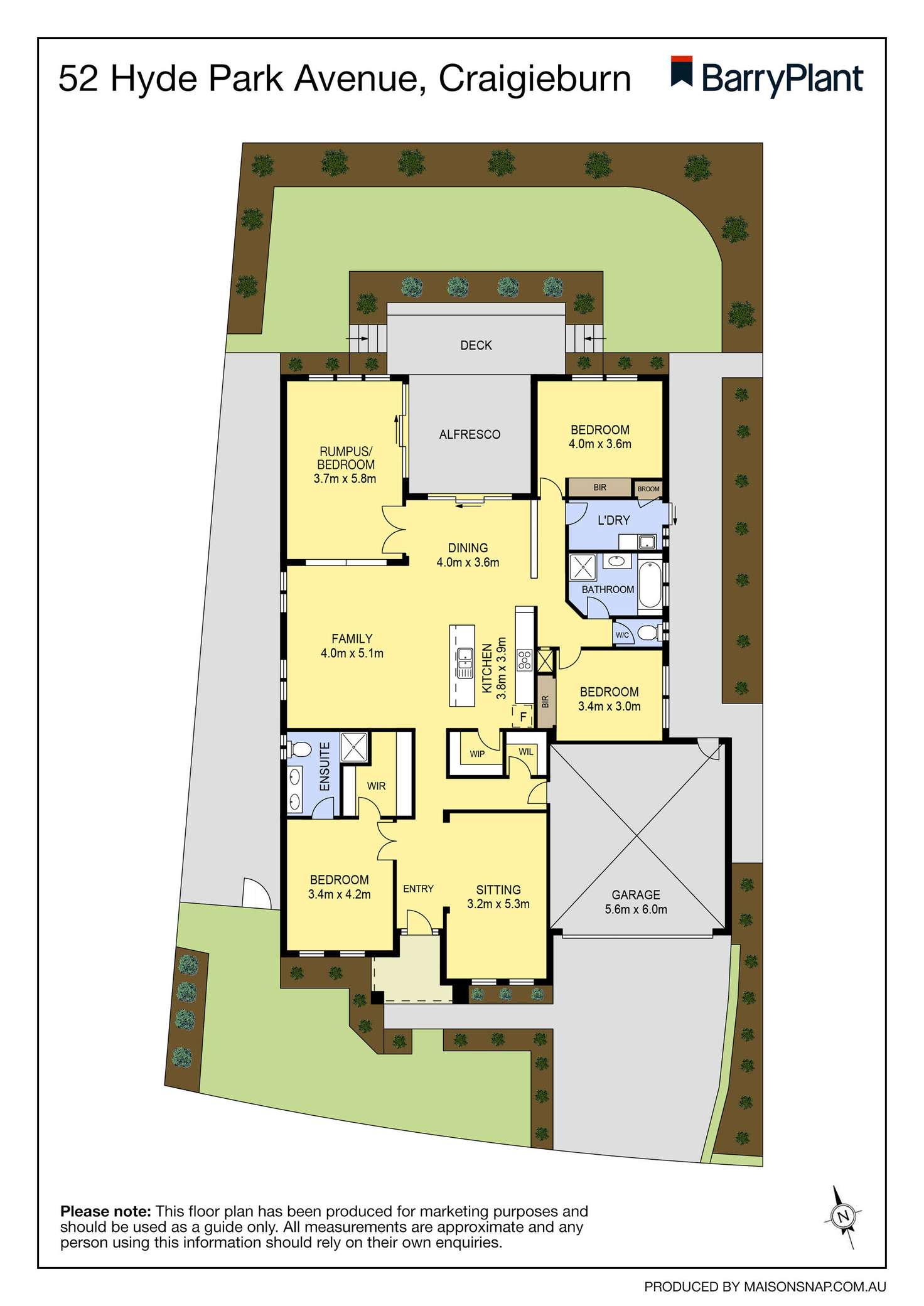 Floorplan of Homely house listing, 52 Hyde Park Avenue, Craigieburn VIC 3064