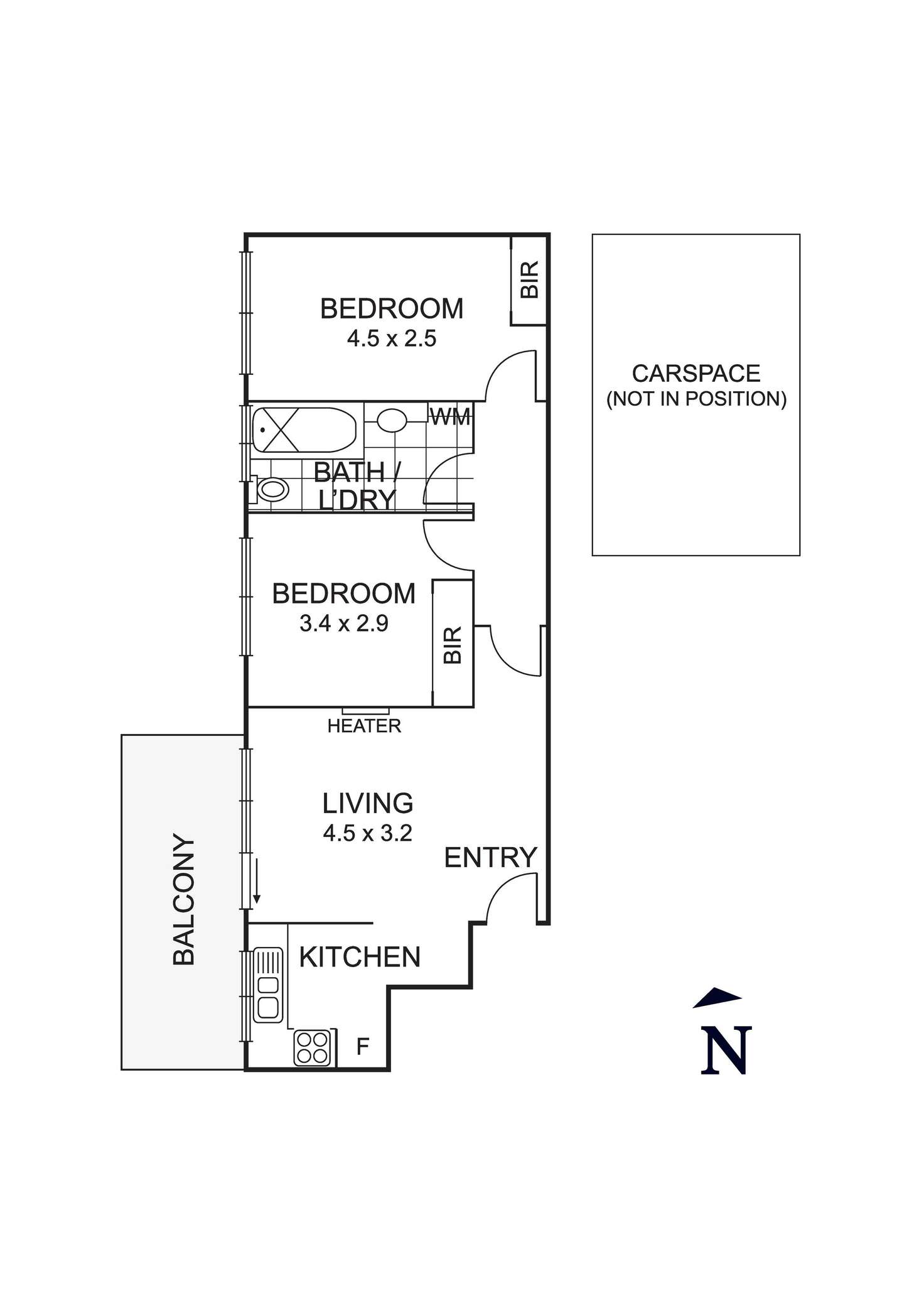 Floorplan of Homely apartment listing, 6/444 Albion Street, Brunswick West VIC 3055