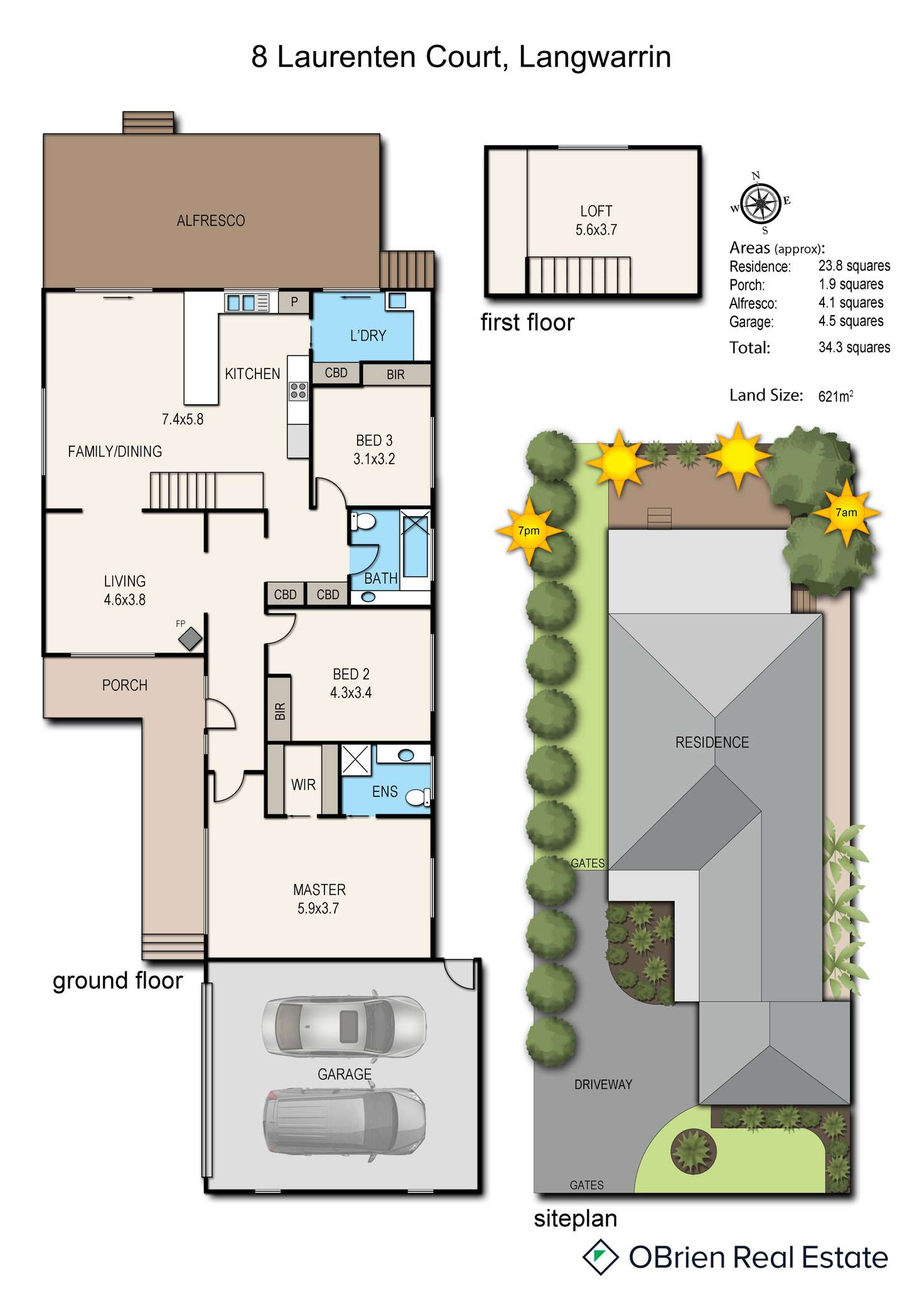 Floorplan of Homely house listing, 8 Laurenten Court, Langwarrin VIC 3910