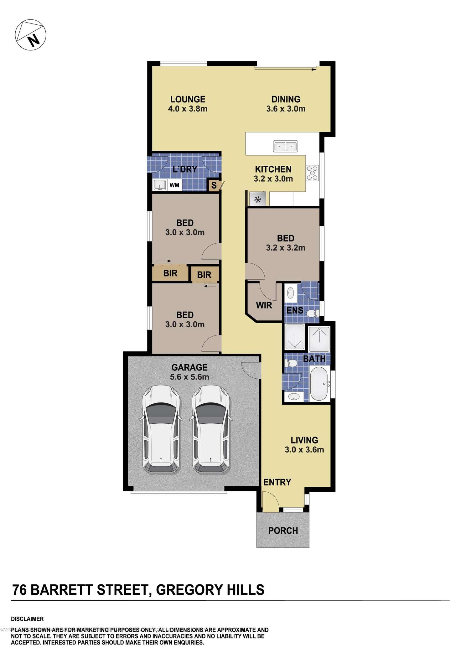 Floorplan of Homely house listing, 76 Barrett Street, Gregory Hills NSW 2557