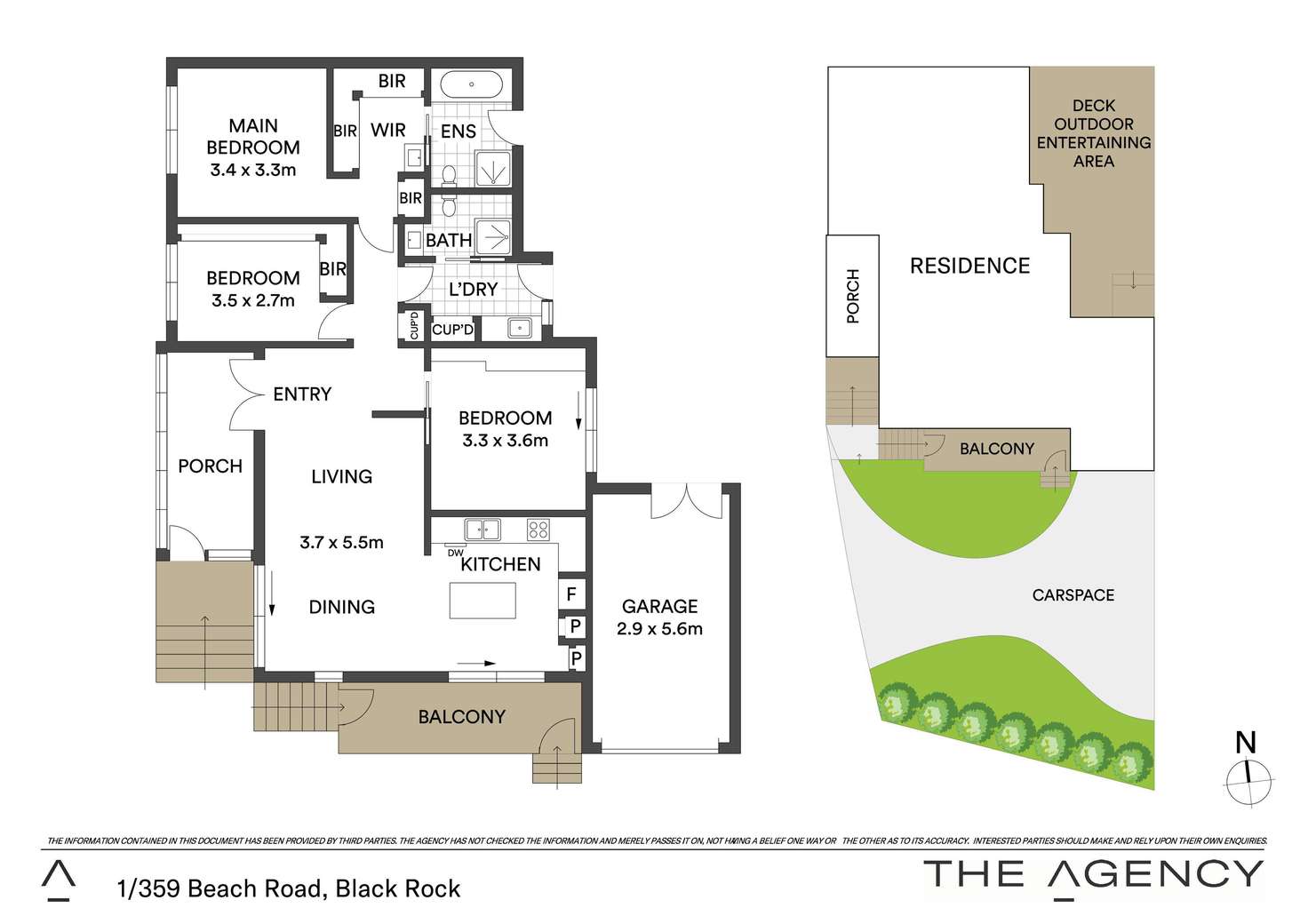 Floorplan of Homely villa listing, 1/359 Beach Road, Black Rock VIC 3193