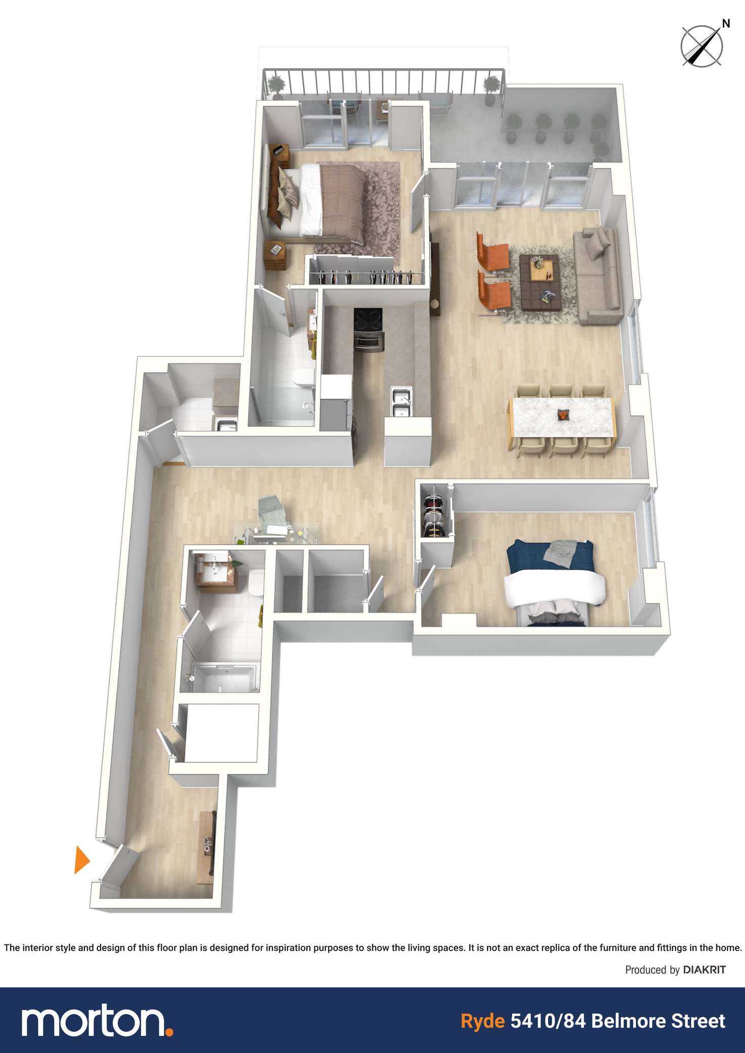 Floorplan of Homely apartment listing, 5410/84 Belmore Street, Ryde NSW 2112