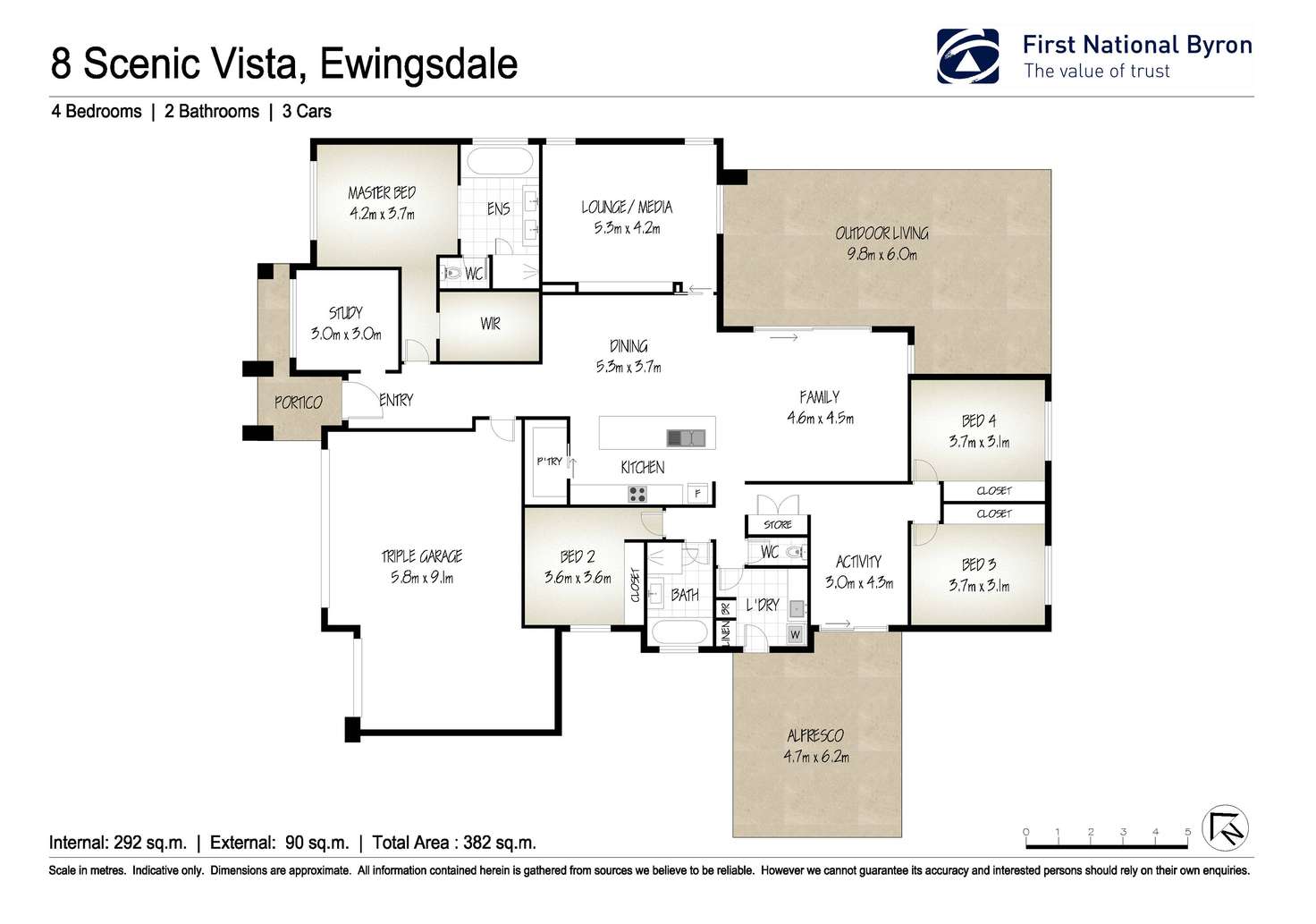 Floorplan of Homely house listing, 8 Scenic Vista Drive, Ewingsdale NSW 2481